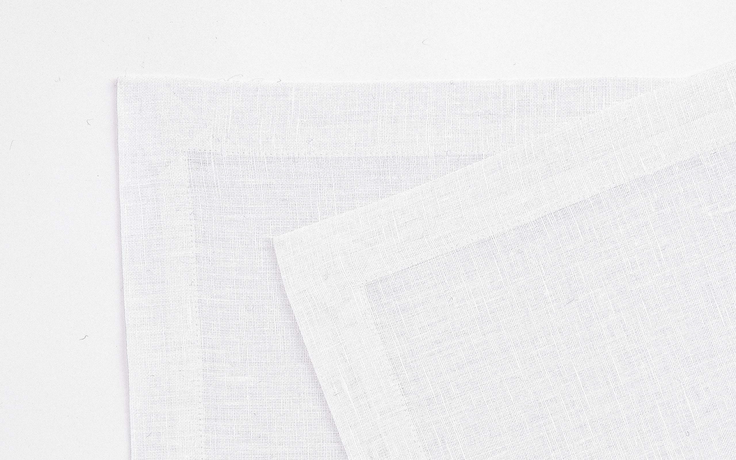 Solino Home Linen Placemats 19'' L X 14'' W Inch - 100% Pure Linen White Cloth Placemats Set Of 4 - Fete, Washable Fabric Place