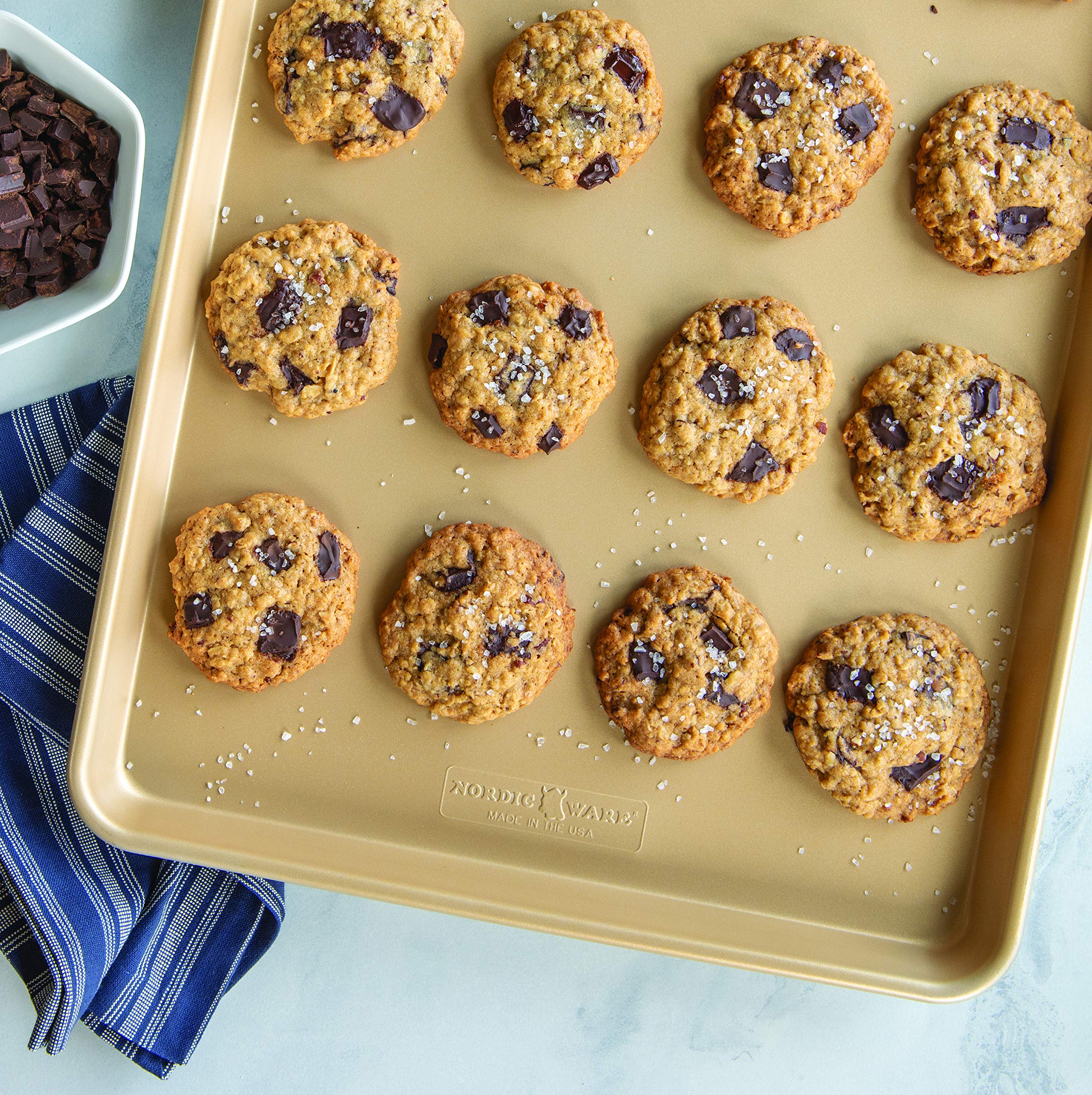 Nordic Ware Nonstick Pan Big Sheet Naturals Aluminum, 21'' X 15'', Gold