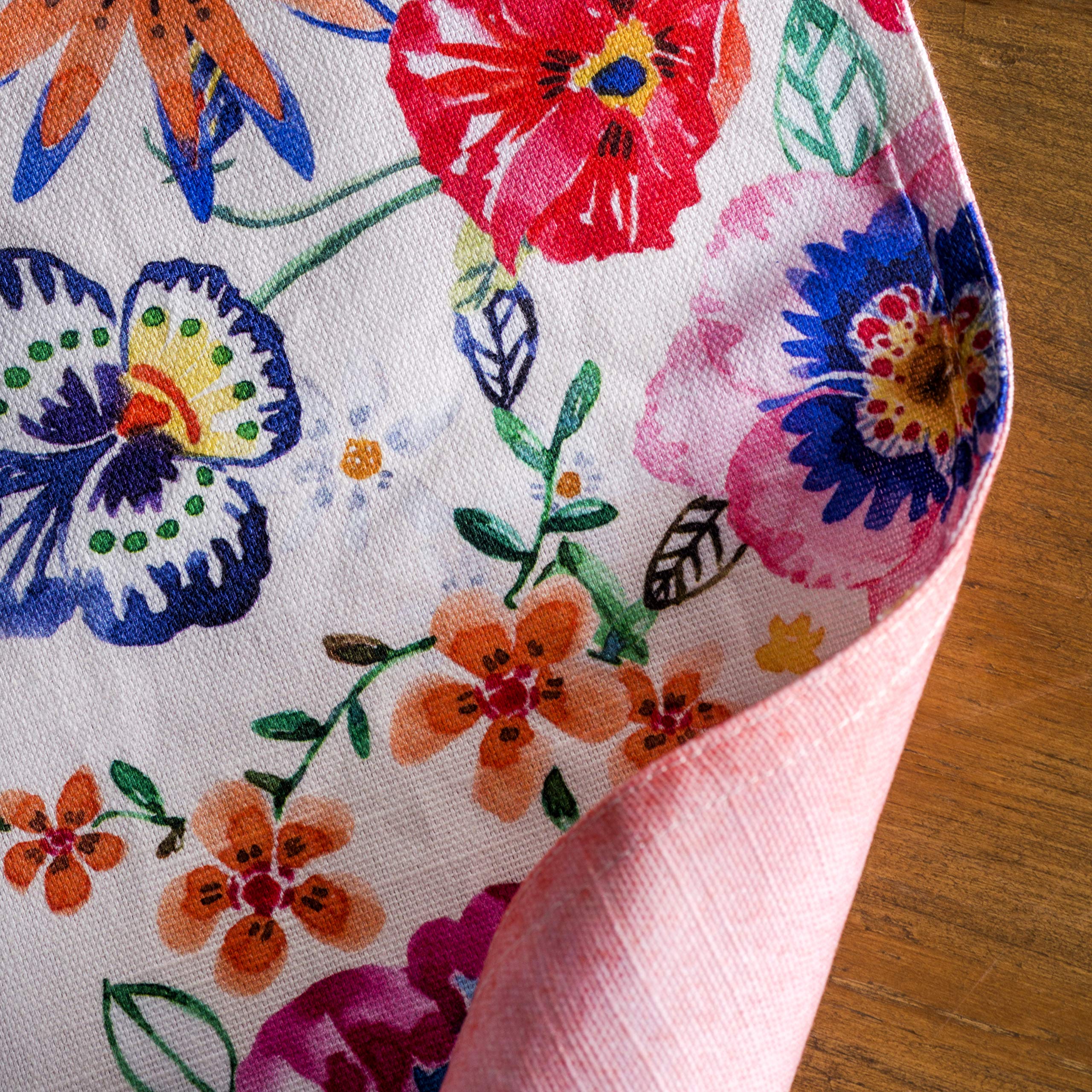 Maison D' Hermine Placemat 100% Cotton Cloth Placemats Decorative Washable Placemats, Home, Kitchen, Dining & Camping, Happy Flo