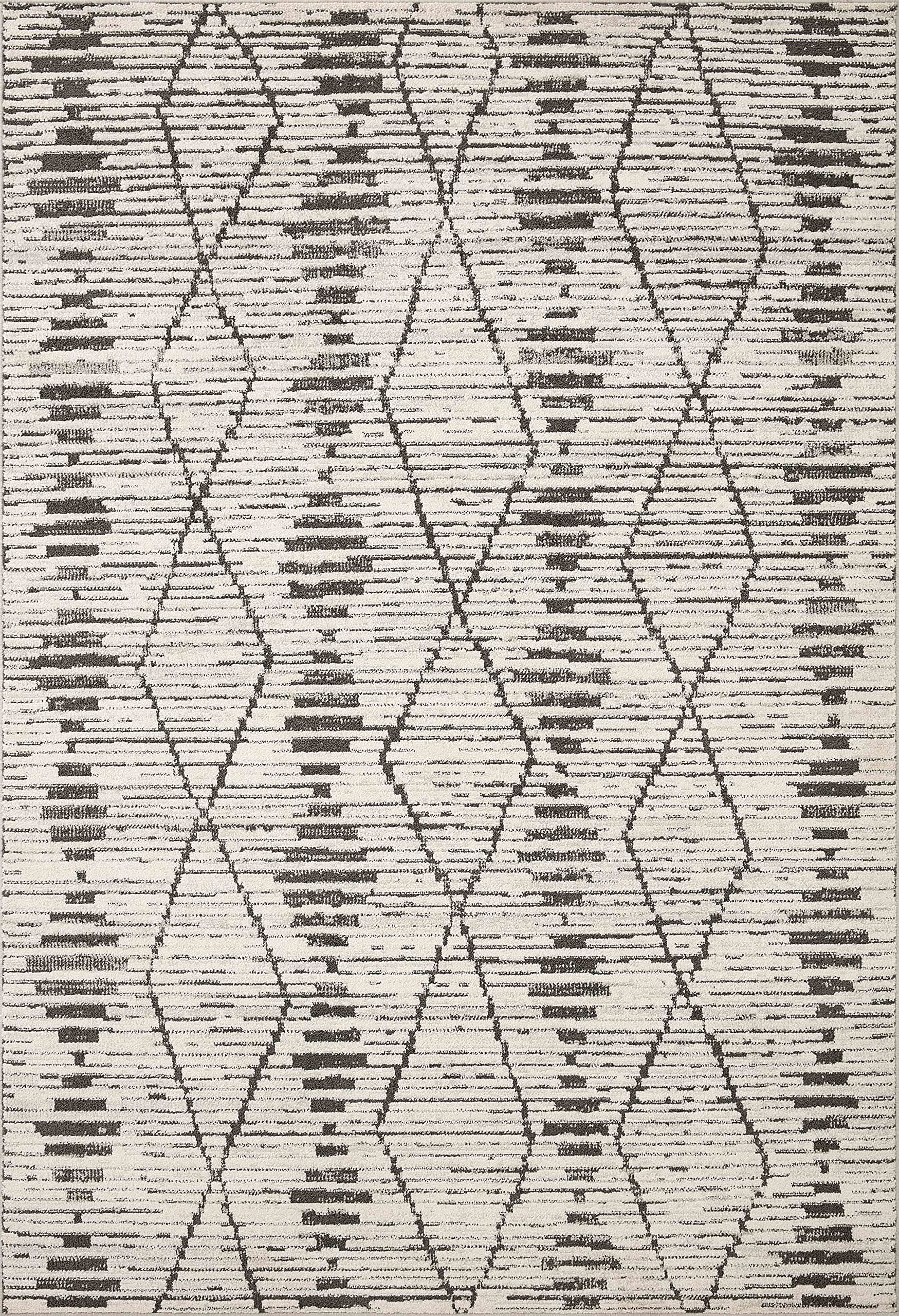 Loloi Kamala Collection KAM-02 Charcoal/Dove 2-7 x 8-0 Runner Rug