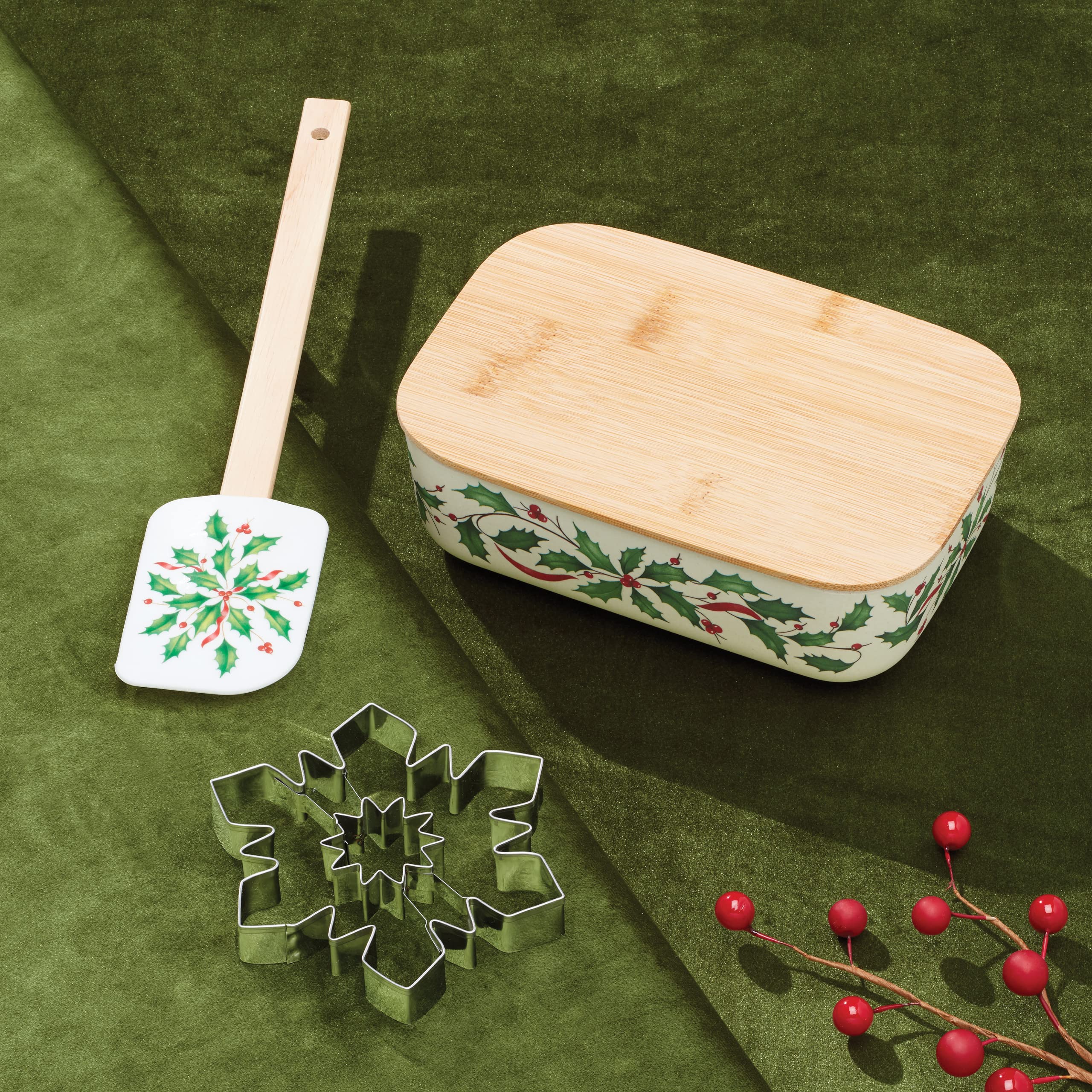 Lenox 893496 Holiday Spatula With Snowflake Cookie Cutter