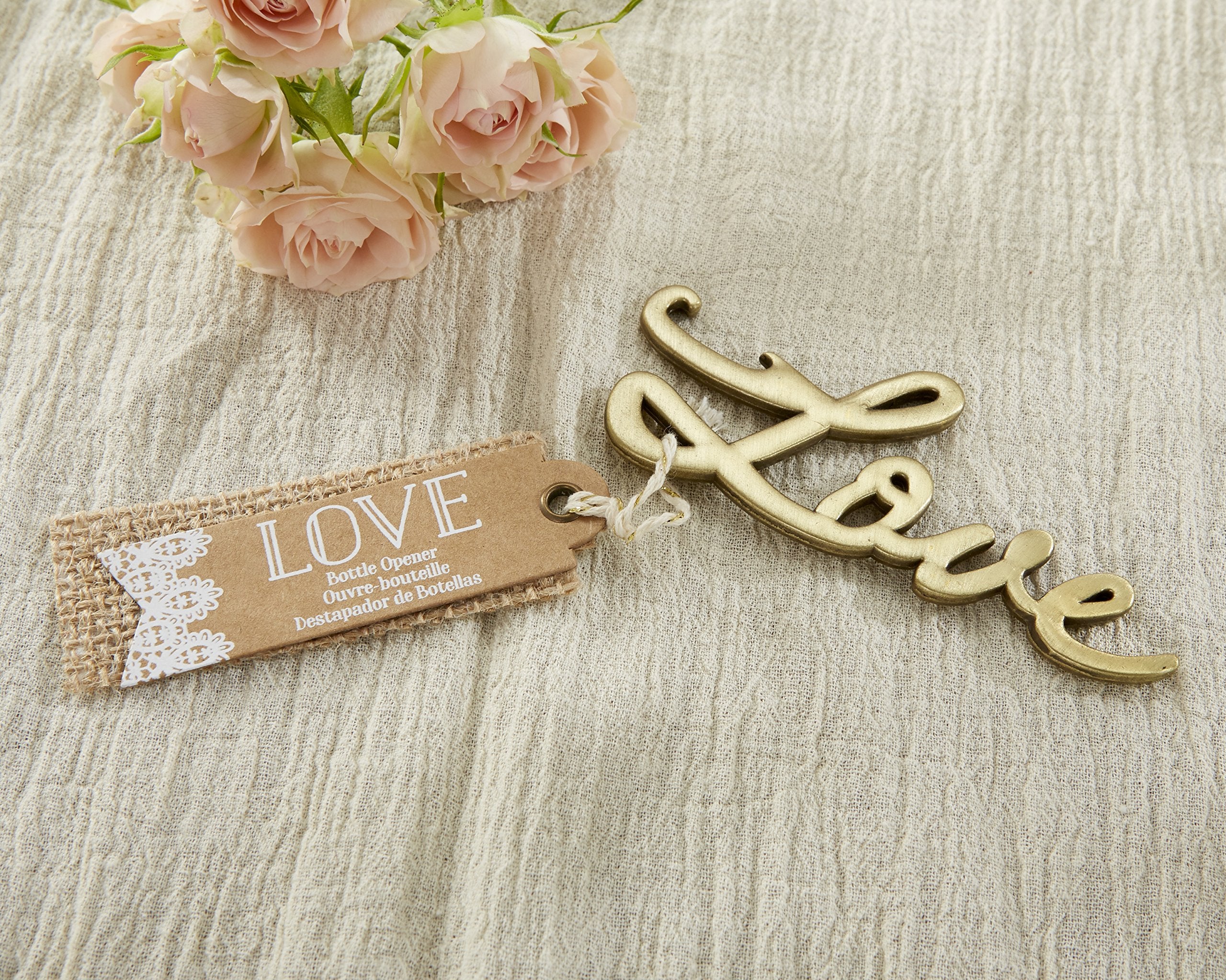 Kate Aspen Love Antique Bottle Opener, Gold
