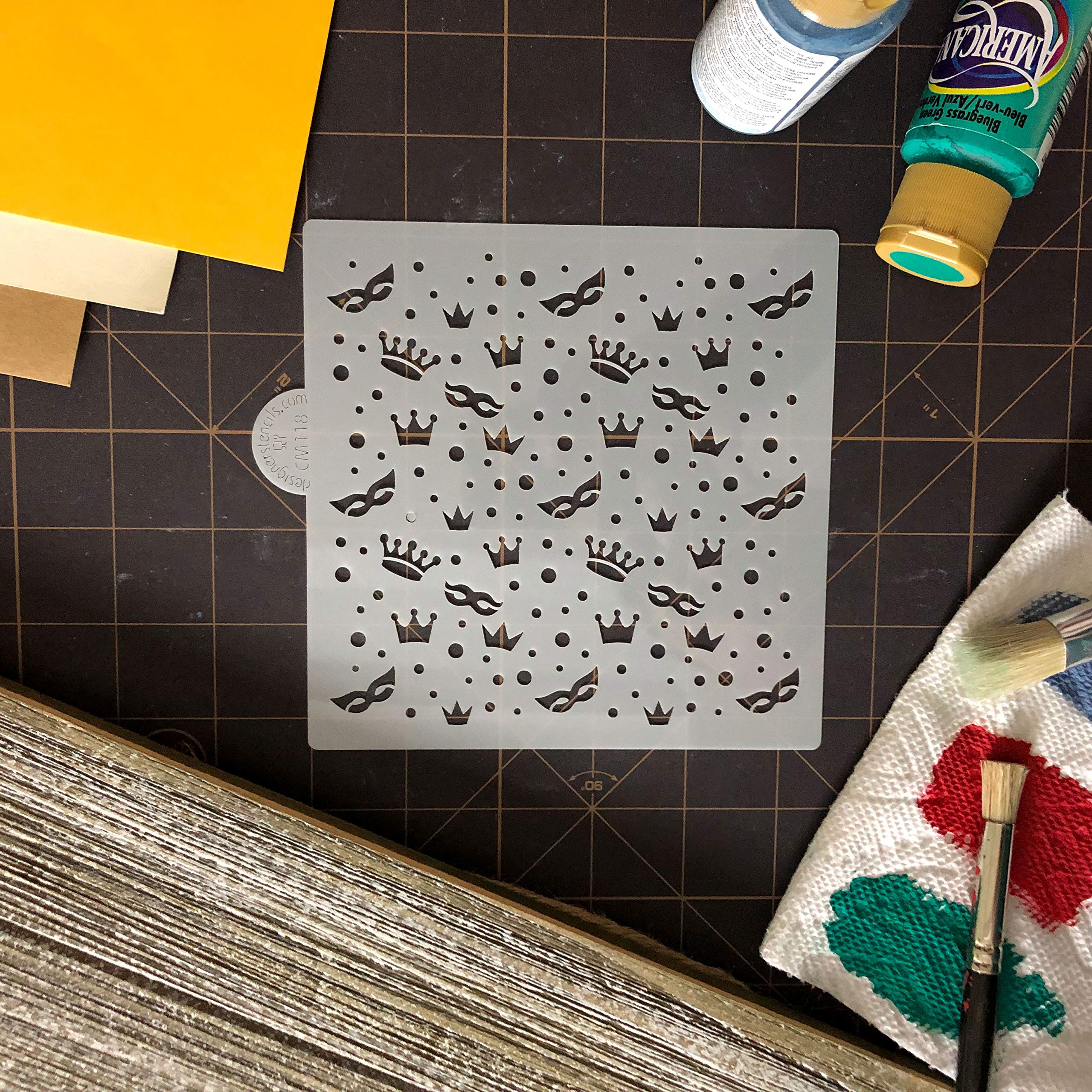 Mardi Gras - Purim - Celebration Cookie And Craft Stencil Cm118 By Designer Stencils
