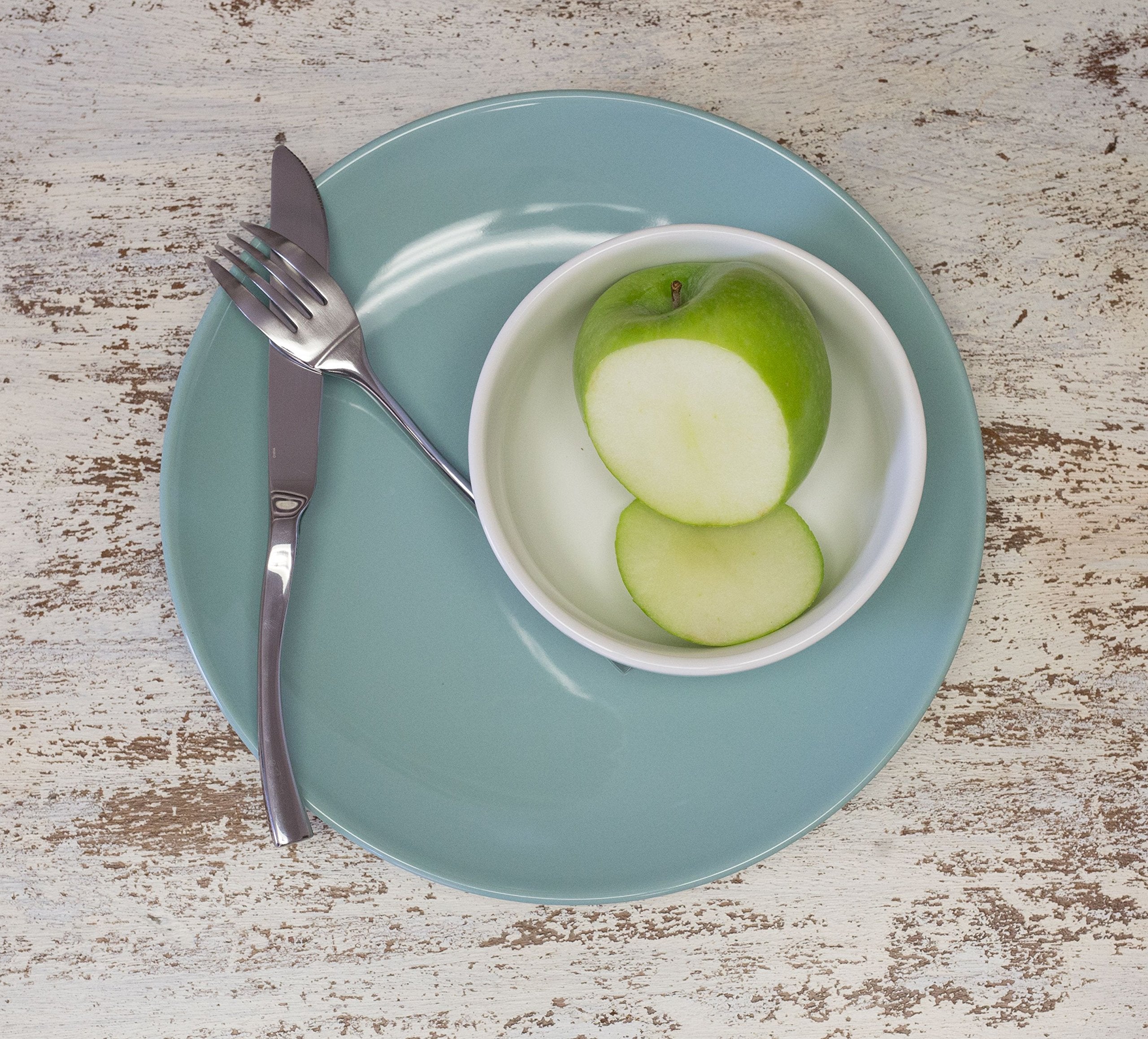 Knork Chrome Curve Flatware, 20 Piece Set, Service For 4, Silverware, Gloss Silver