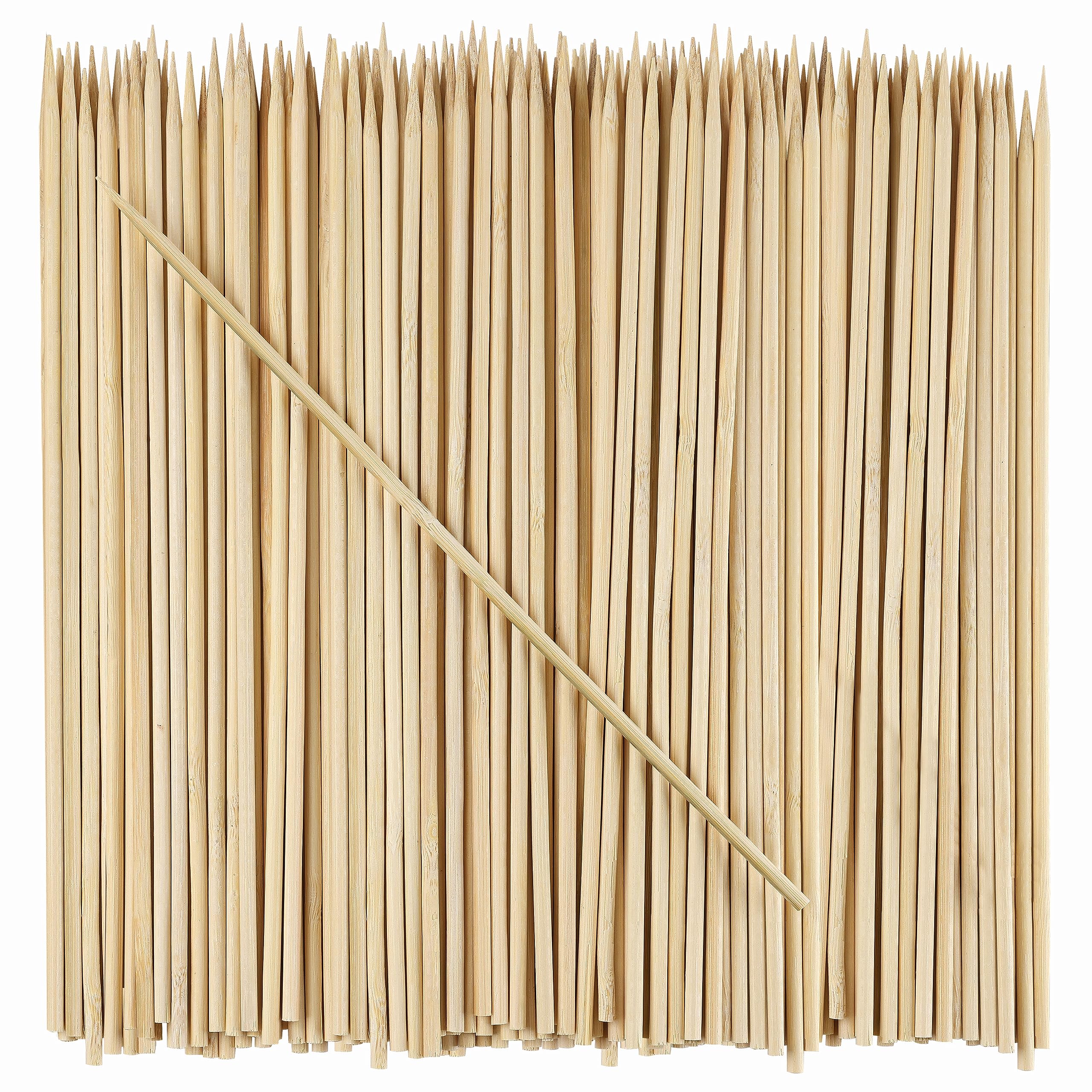 [100 Count] 10 Inch Bamboo Wooden Skewers For Shish Kabob, Grilling, Fruits, Appetizers, And Cocktails