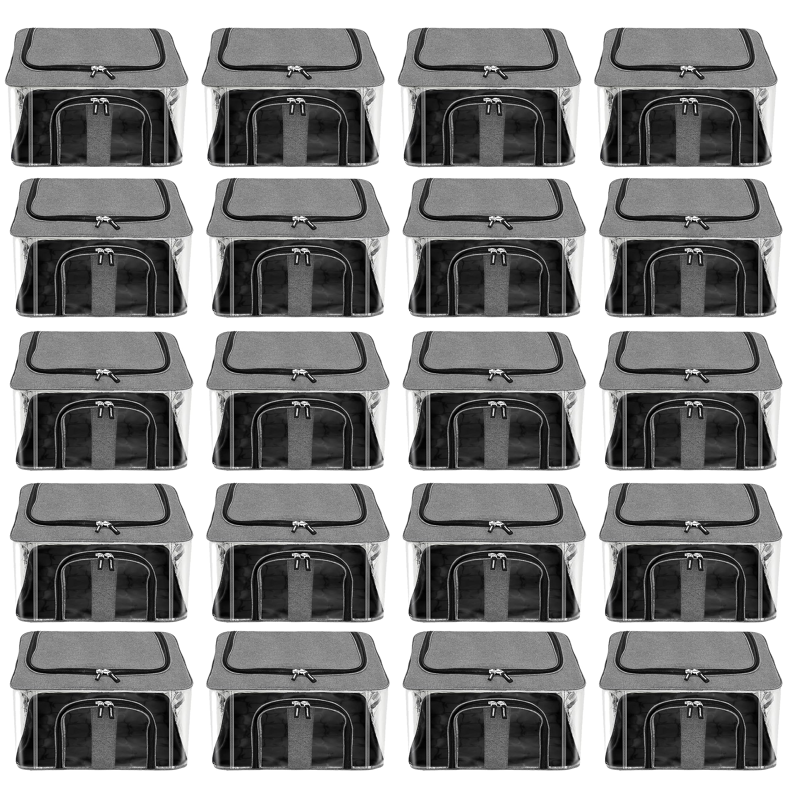 Storite 20 Pack Nylon 33 L Pvc Transparent Moisture Proof Storage Box For Clothes Closet Wardrobe Organizer For Clothes, Saree B