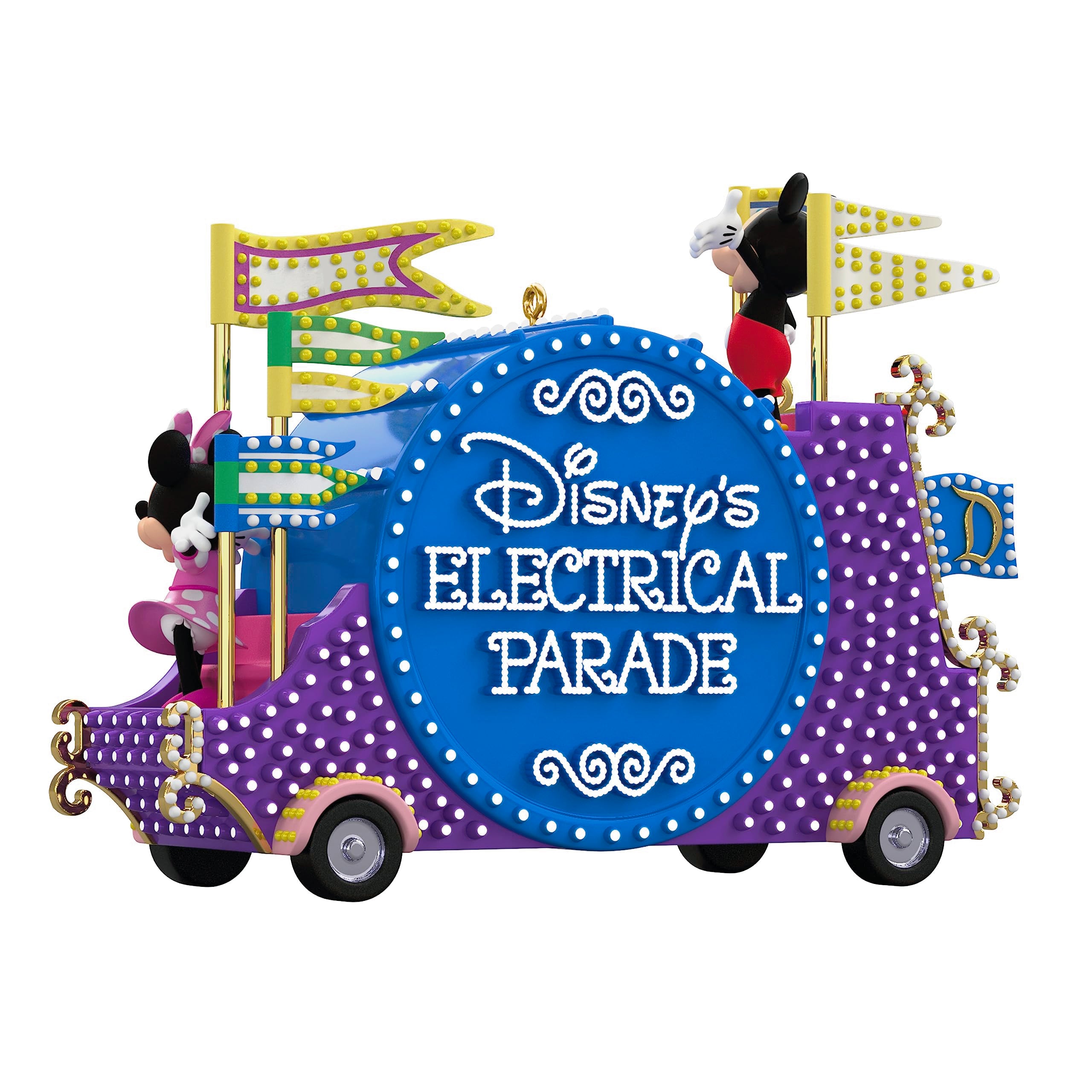 Hallmark Keepsake Christmas Ornament 2023, Disney Mickey Mouse Musical Light, Electrical Parade, Model 2999QXD6729, Plastic