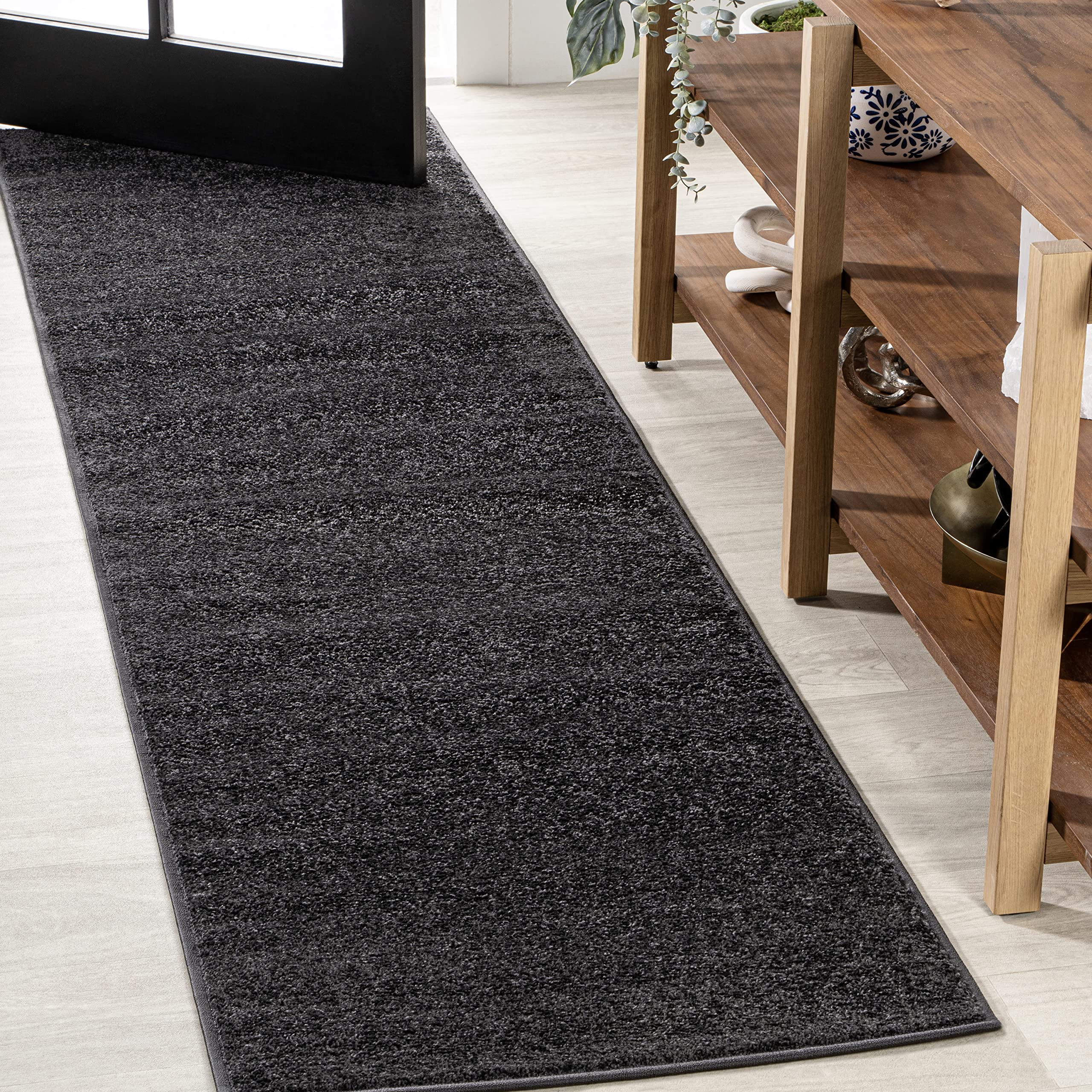 JONATHAN Y SEU100I-214 Haze Solid Low-Pile Indoor Runner Rug, Coastal, Bohemian, Minimalist, Classic, Casual for Bedroom,Kitchen
