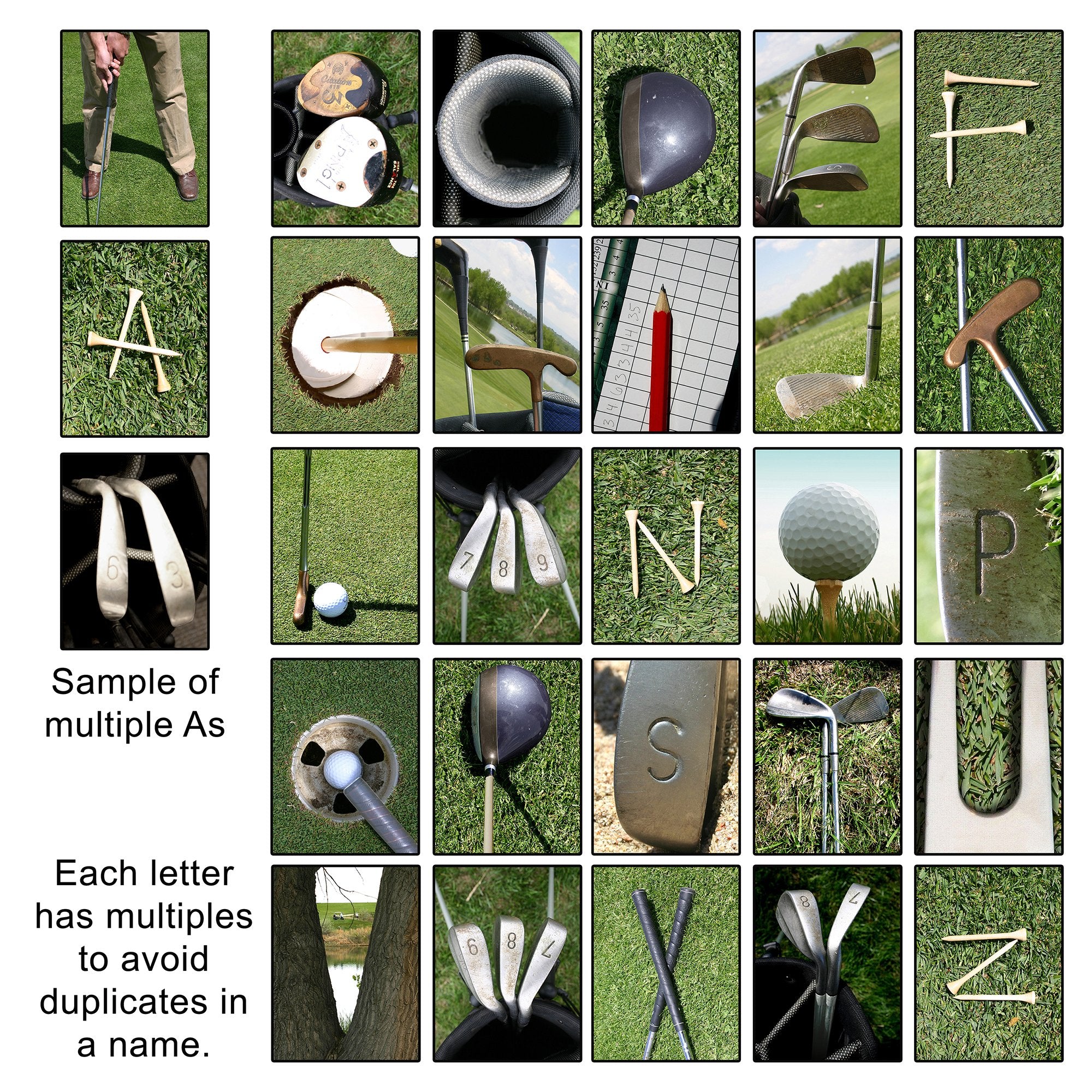 Personal-Prints Framed Canvas - Personalized Golf Name Art - 32L" x 16W" - Glass Material - Unique Gift for Golf Enthusiasts