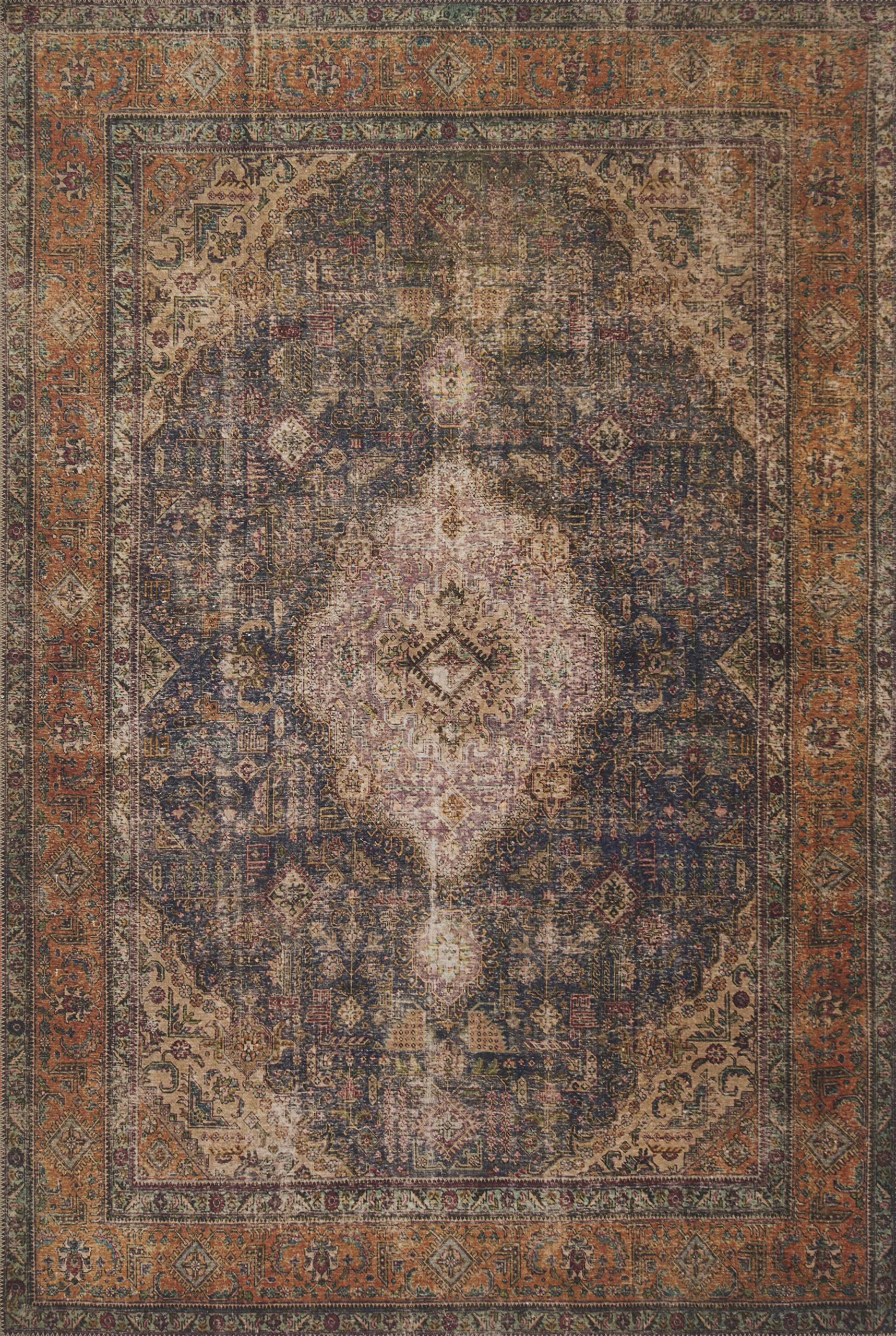 Loloi II Loren Plum/Multi 5-0 x 7-6 Area Rug