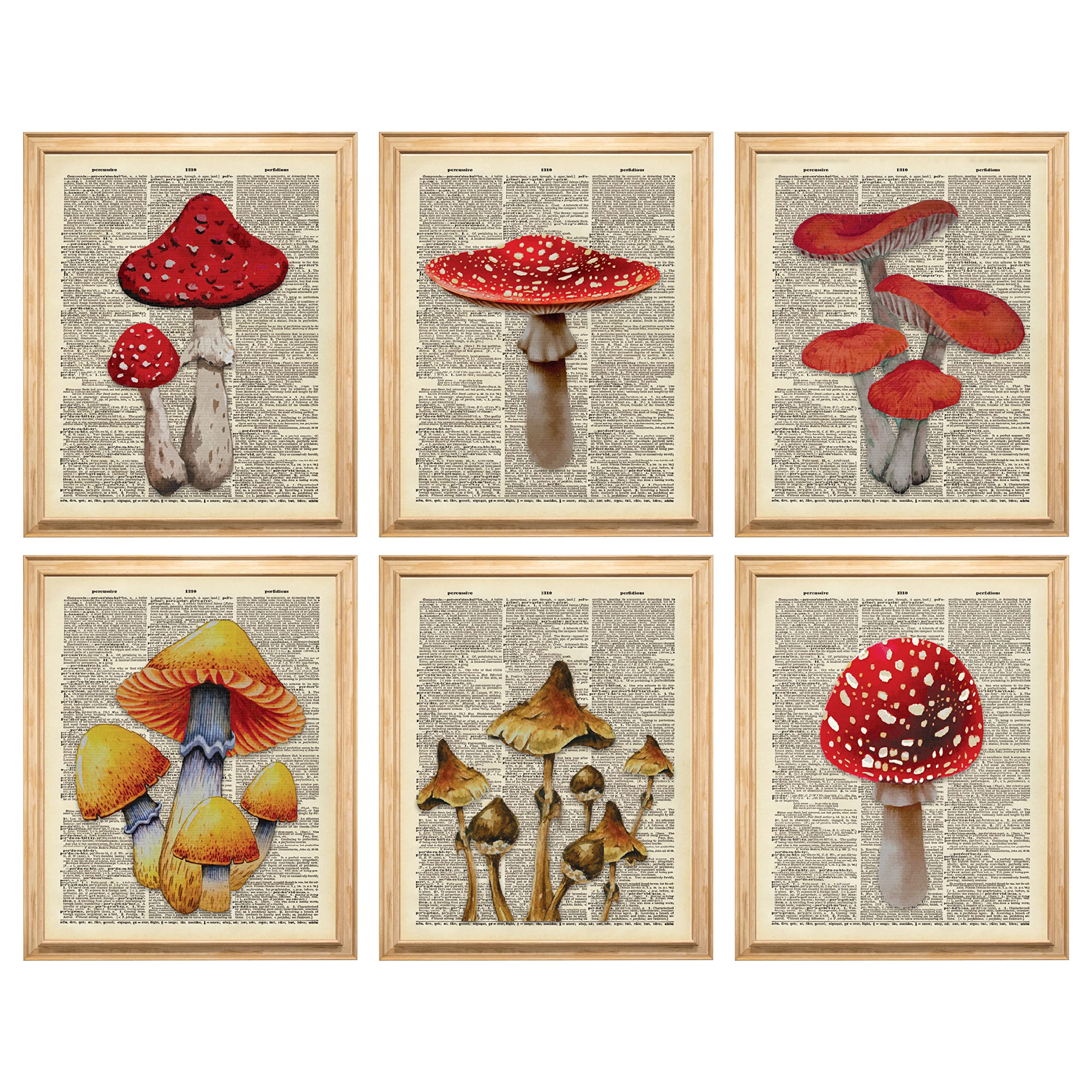 97 Decor Vintage Mushroom Poster - Mushroom Wall Decor, Retro Mushroom Wall Art Prints, Cottagecore Room Decor Aesthetic, Earthy