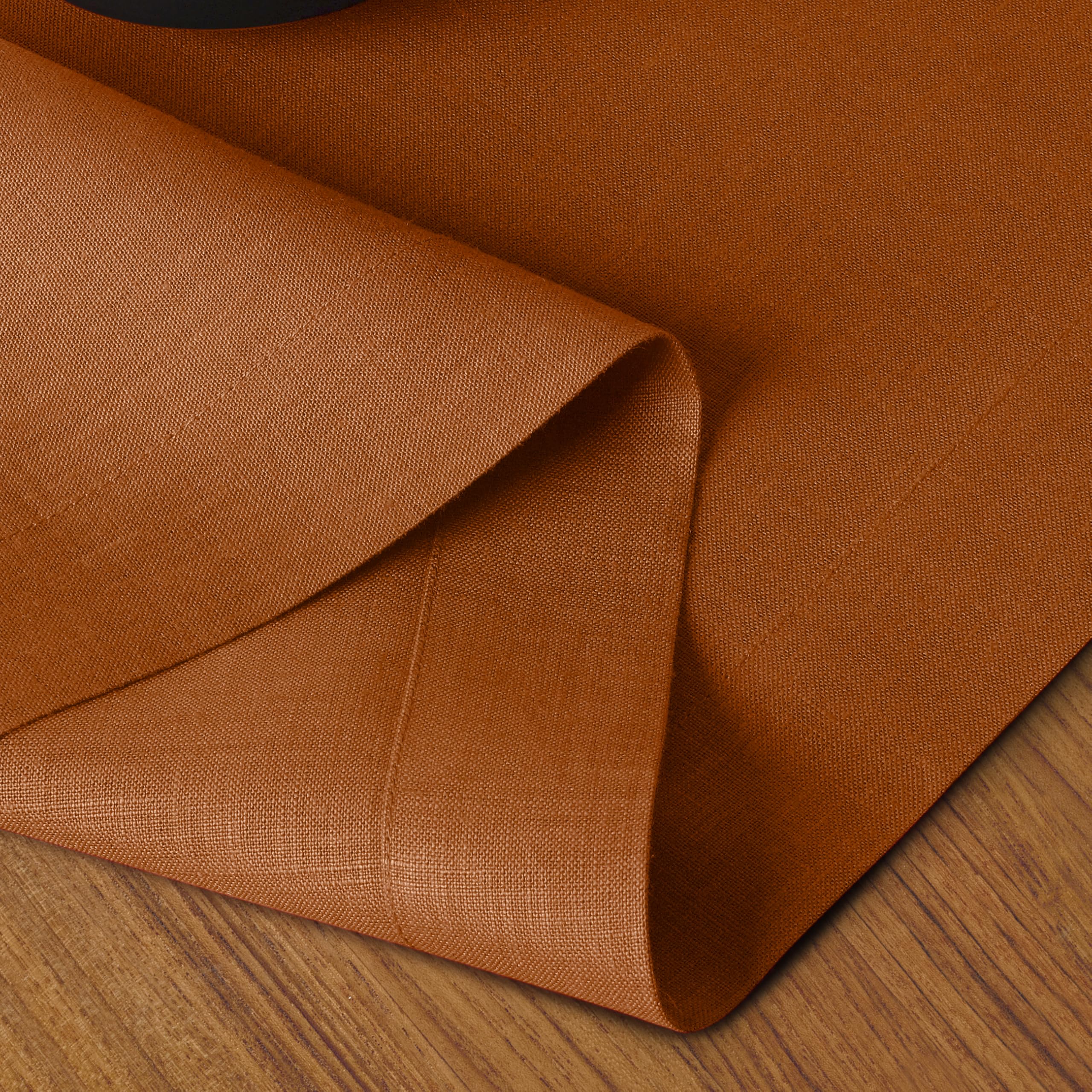 D'Moksha Linen Table Runner 120 Inches Long, Rust Table Runner, Fall Table Runner, Long Table Runner For Thanksgiving, Christmas
