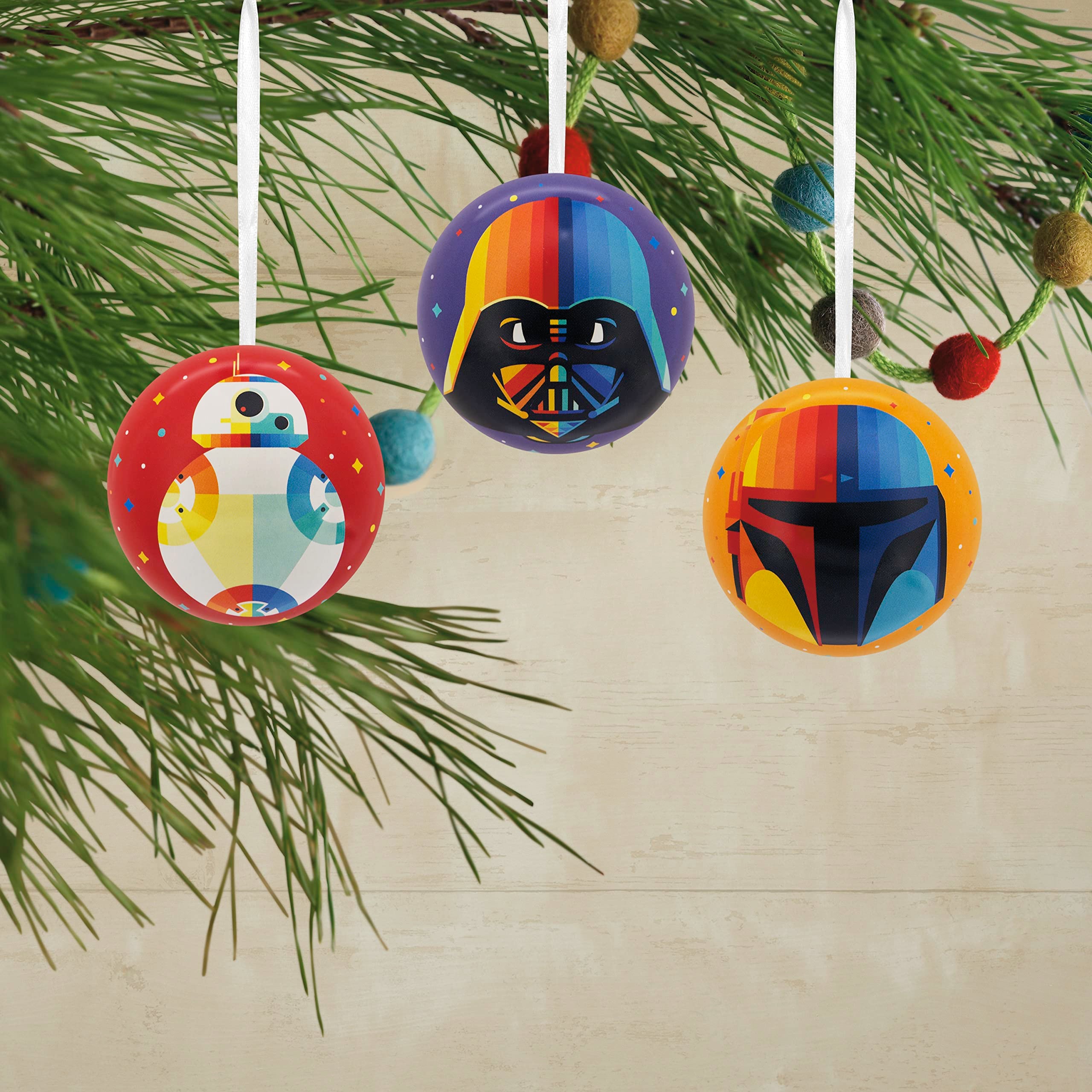 Hallmark Star Wars Tin Ball Christmas Ornaments, Set of 12, May The 4th