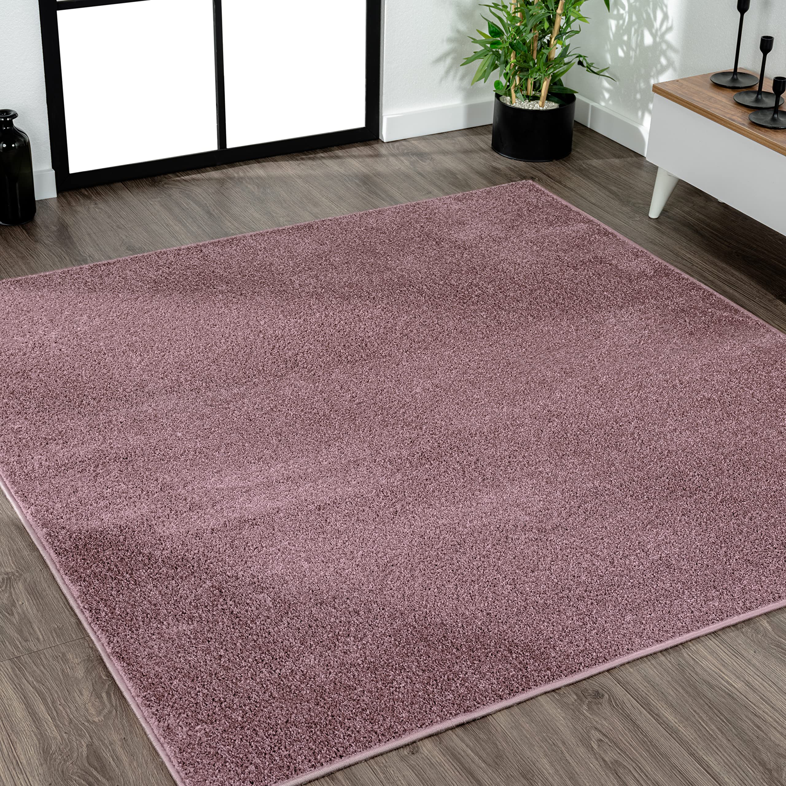 JONATHAN Y SEU100R-9SQ Haze Solid Low-Pile Indoor Area Rug, Coastal, Bohemian, Minimalist, Classic, Casual for Bedroom,Kitchen,L