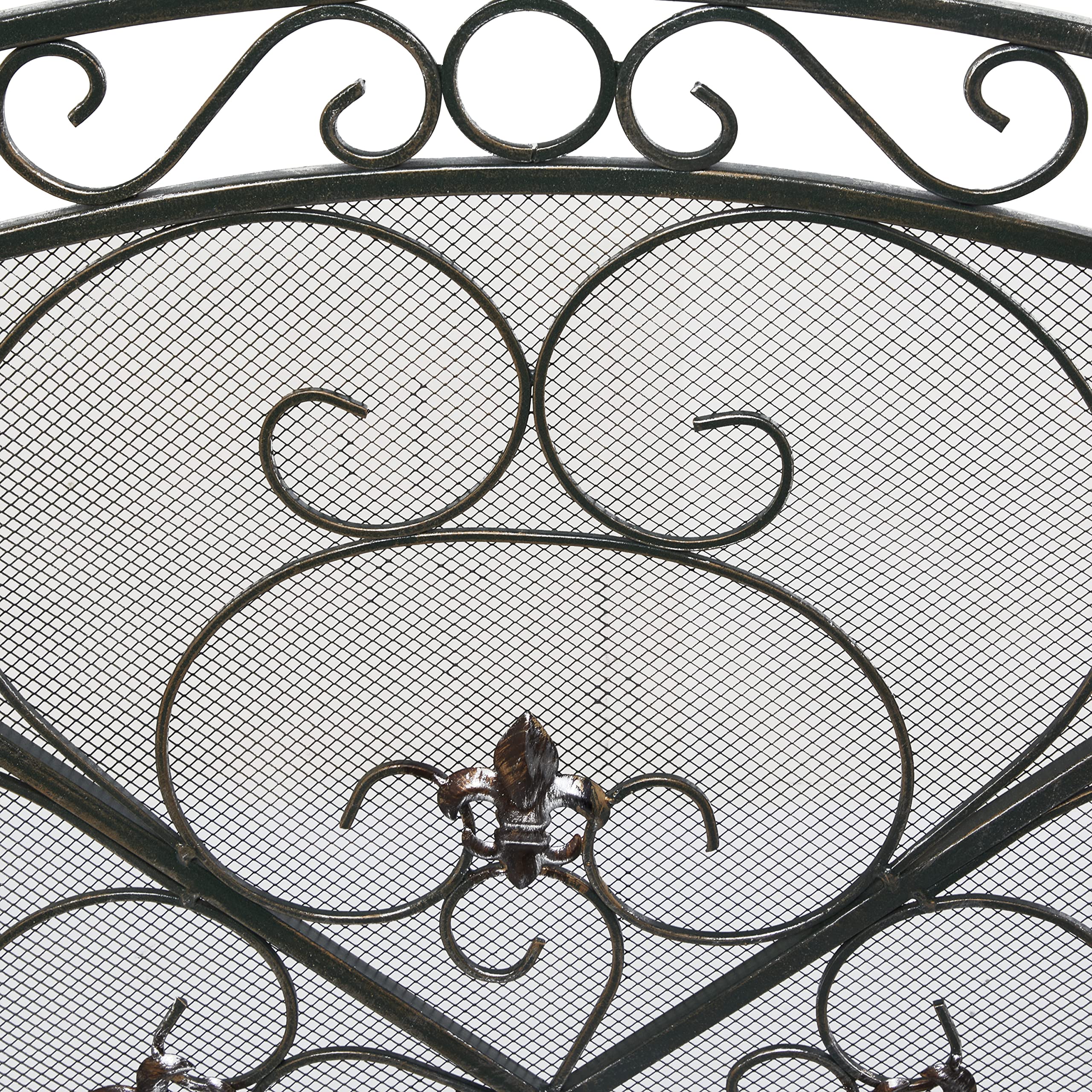 Deco 79 71822 Metal Fire Screen, 52'' W X 31'' H