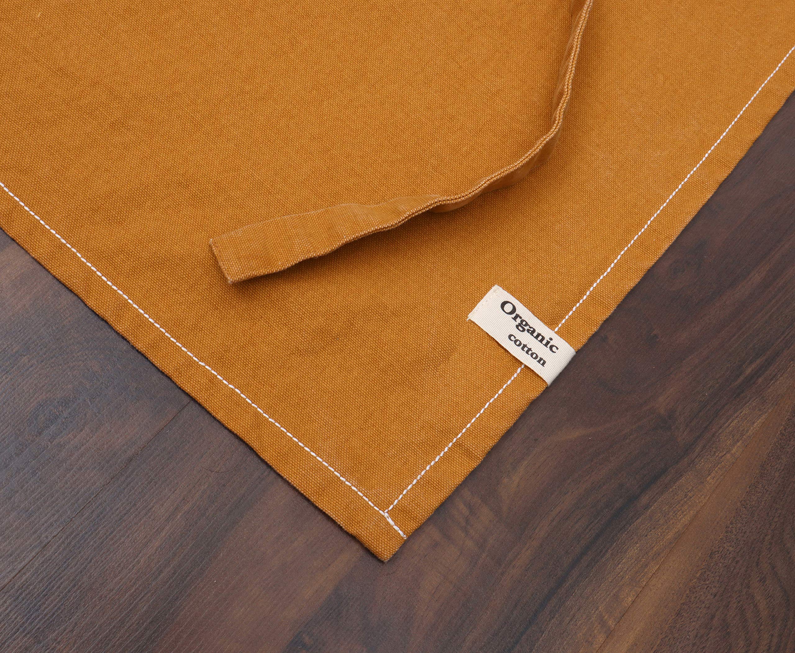 Amour Infini Washed Apron | 27.5 X 33 Inches| 100% Natural Cotton | Womens Apron For Cooking, Baking, Gardening | Convenient Poc