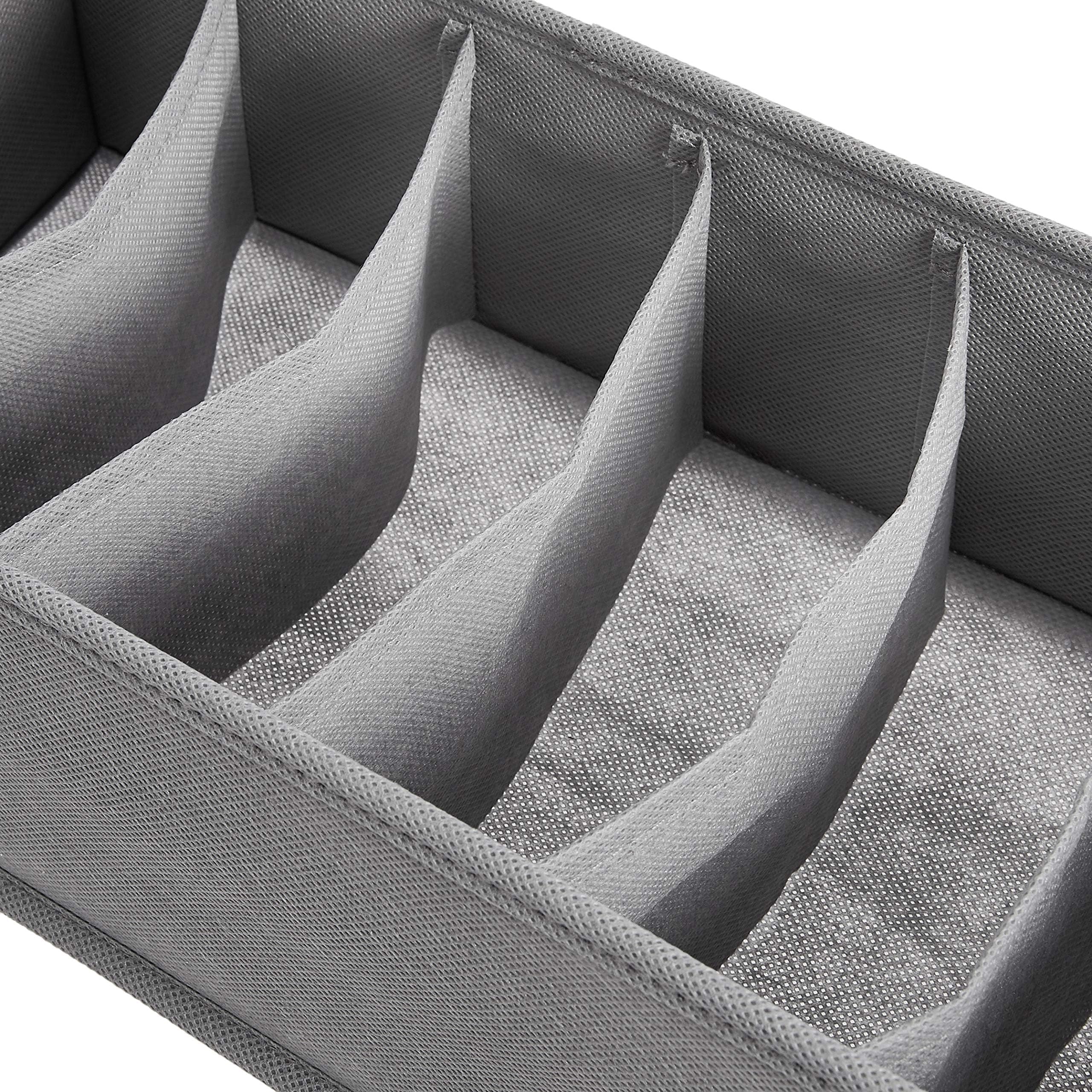 Amazon Basics Underwear Dresser Drawer Organizers, Pack of 2, gray