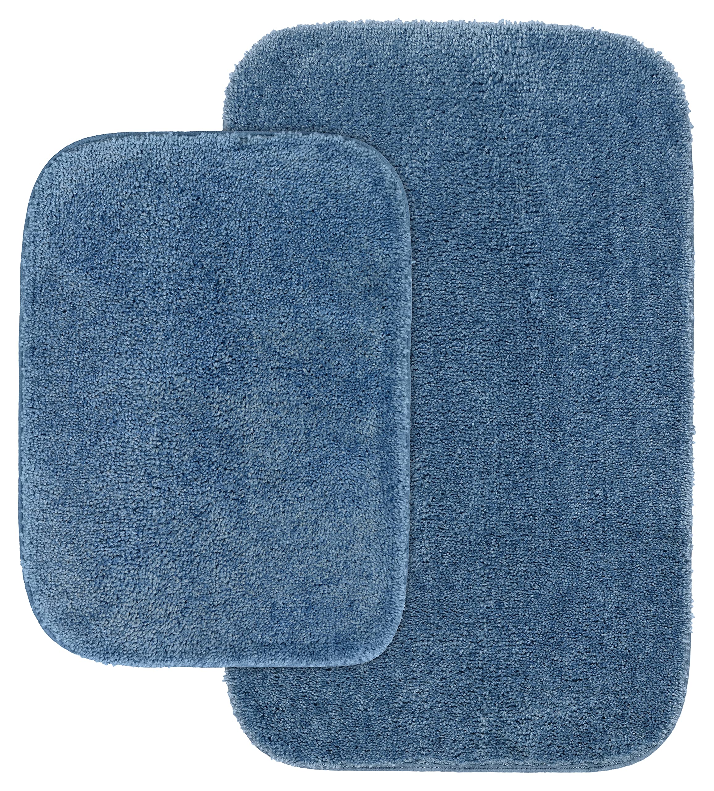 Garland Rug Traditional Bath Rug Set, 2-Piece Set, Basin Blue