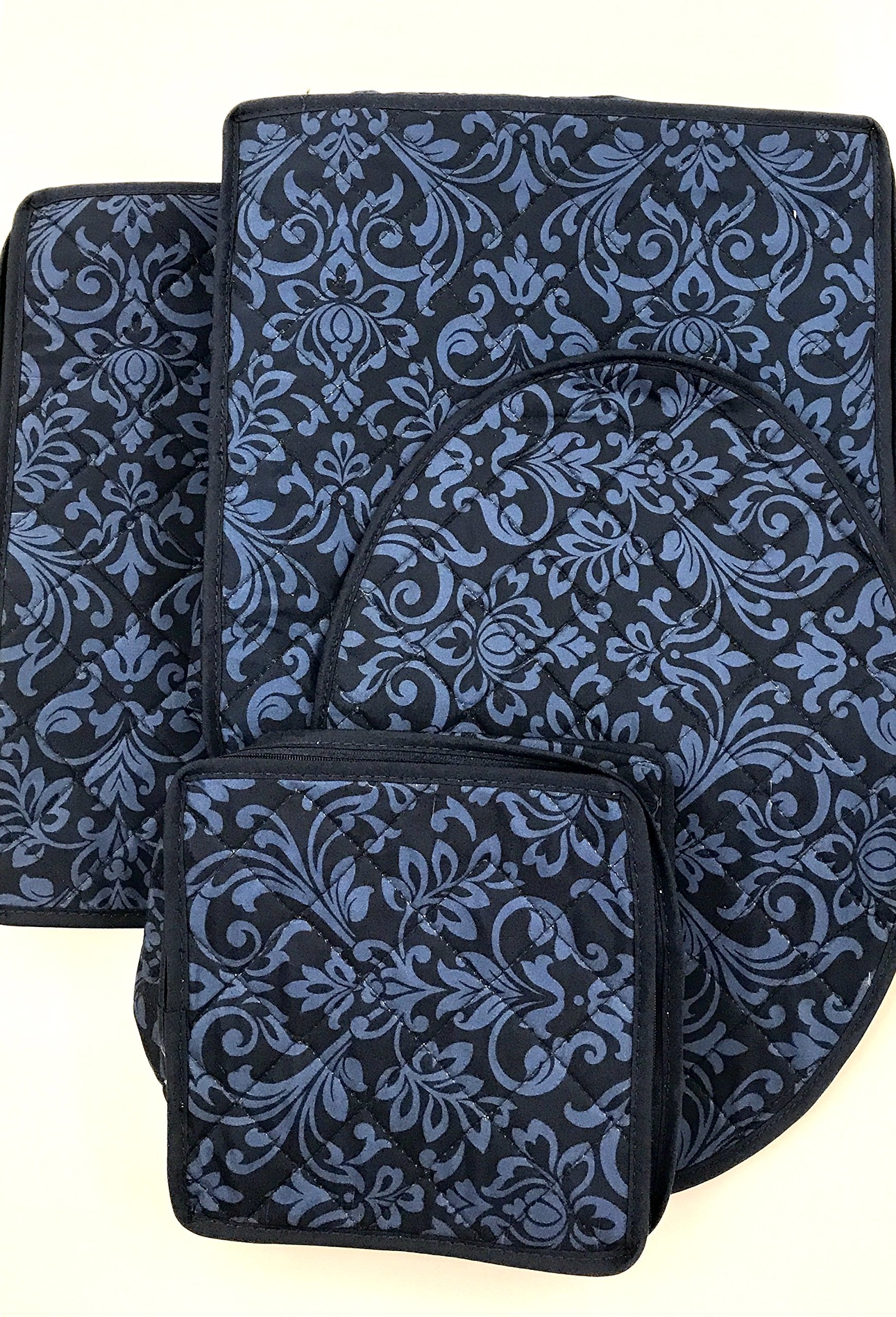 Homewear 8-Piece Hudson Damask China Storage Container Set  Navy