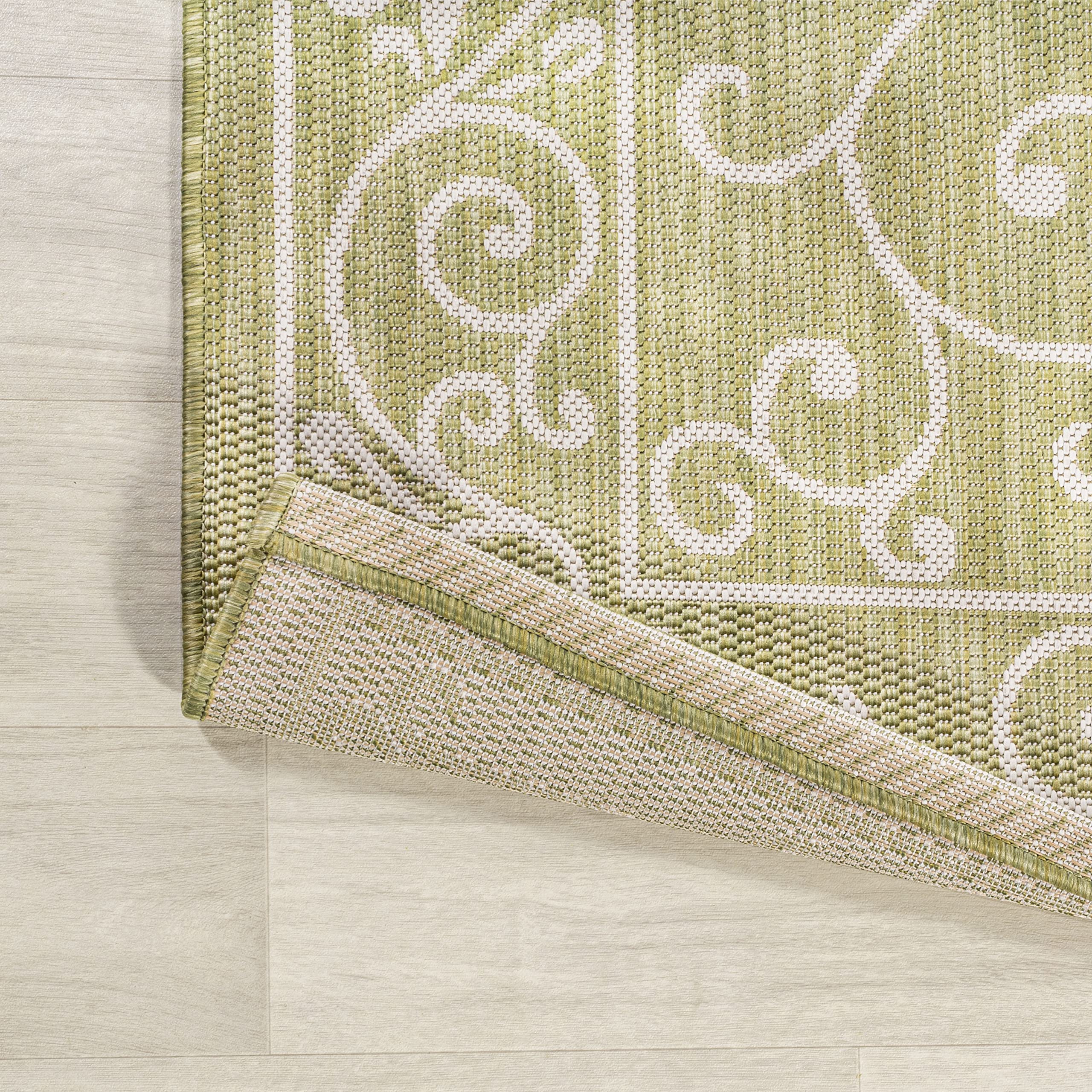 Jonathan Y Smb106H-8 Charleston Vintage Filigree Textured Weave Indoor Outdoor Area Rug, Coastal,Traditional,Transitional Easy C