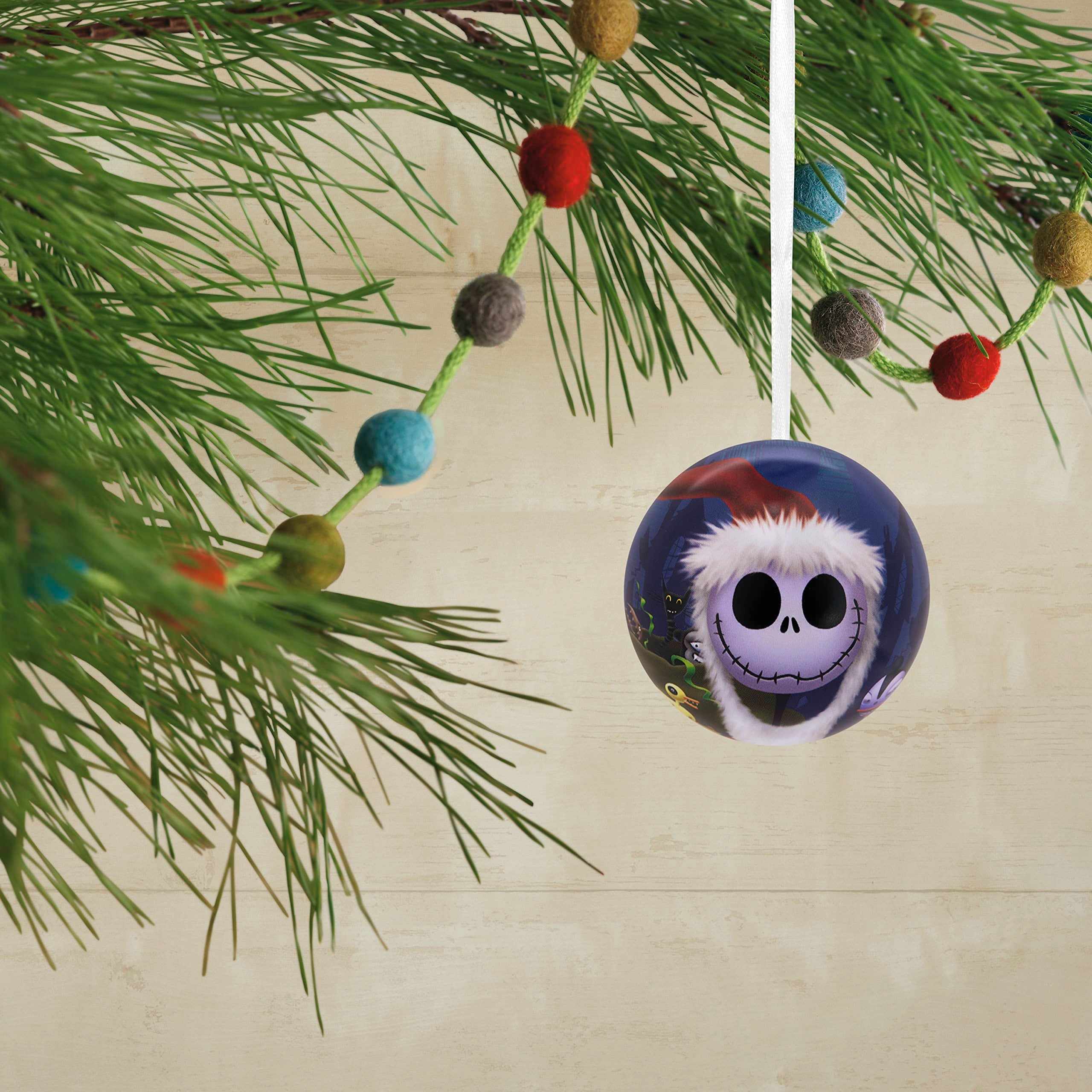 Hallmark Disney Tim Burton's The Nightmare Before Christmas Mystery Christmas Ornaments, Set of 2, Shatterproof