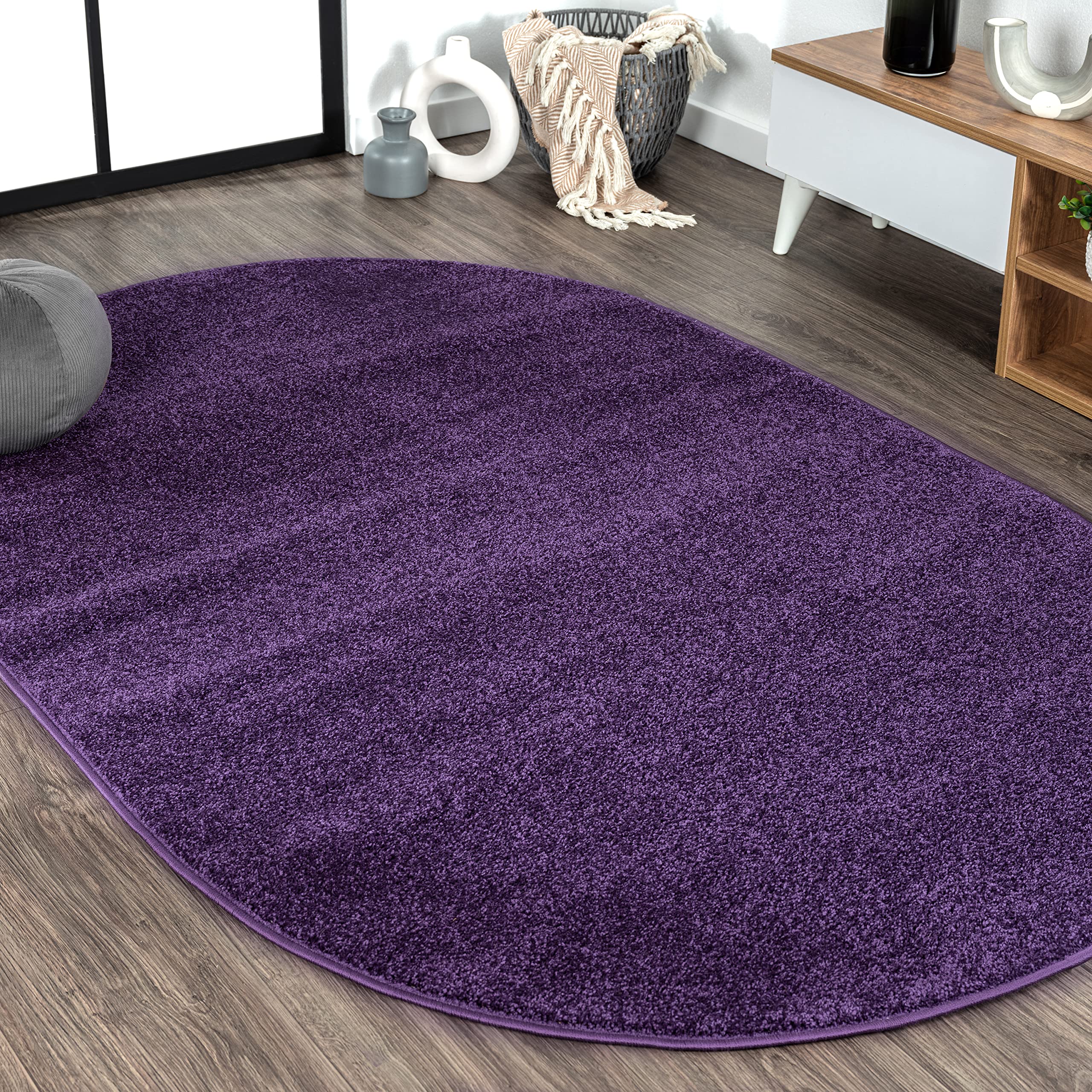 JONATHAN Y SEU100N-4OV Haze Solid Low-Pile Indoor Area-Rug, Coastal, Bohemian, Minimalist Easy-Cleaning,Bedroom,Kitchen,Living R