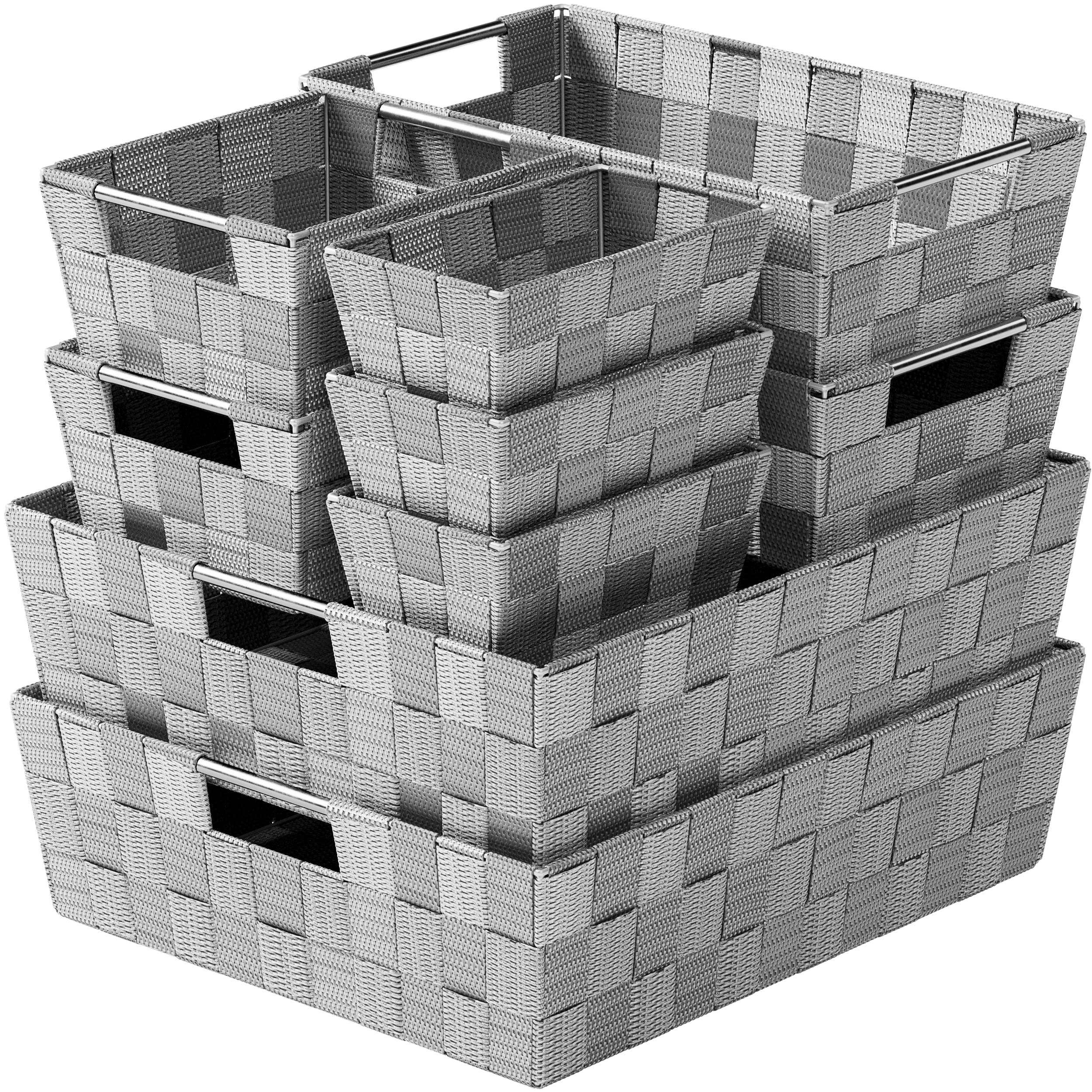 Neaterize Basket For Closet Organization And Storage (Set Of 9)- Perfect Storage Baskets For Bathroom,Laundry,Baby Nursery Cloth