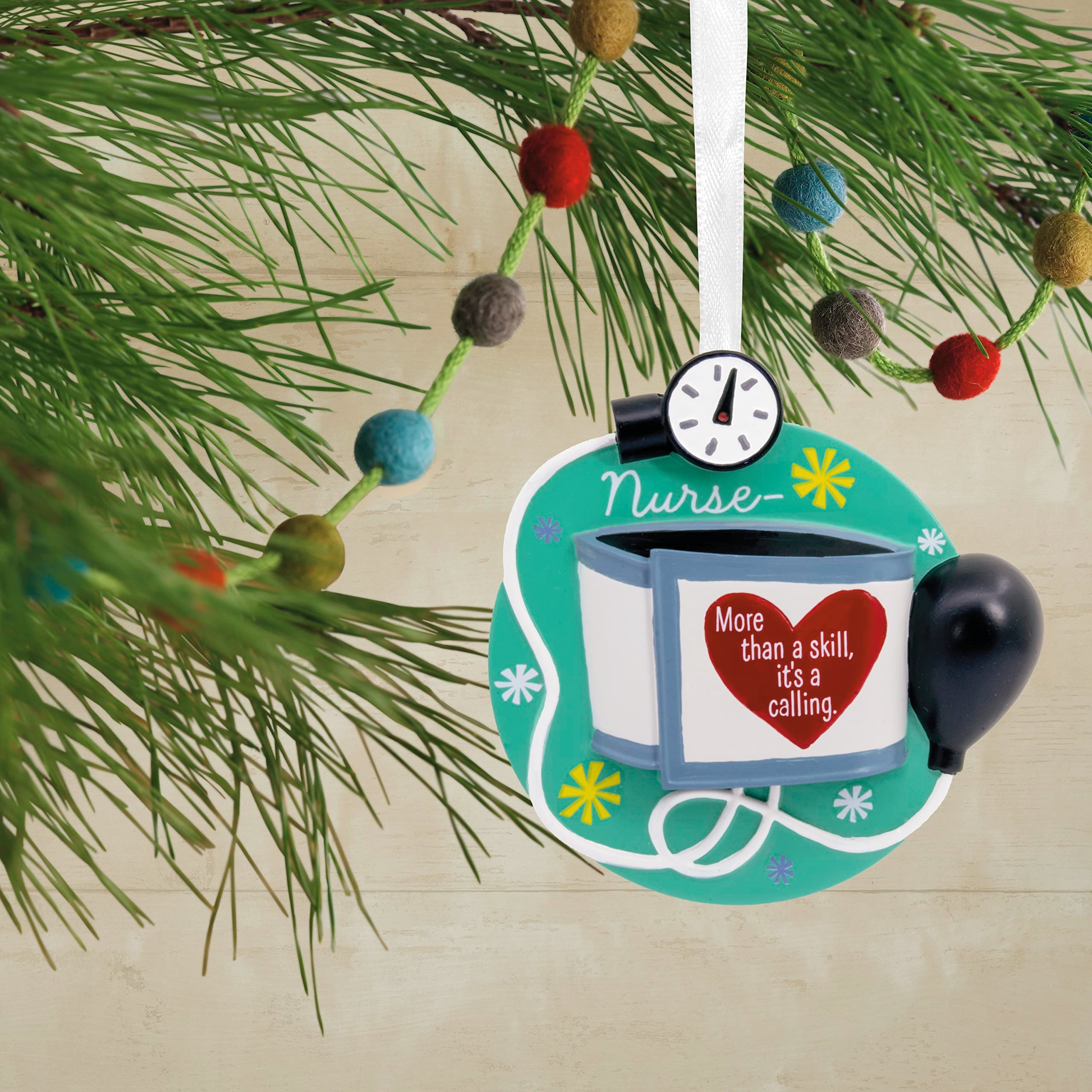 Hallmark Nursing is a Calling Blood Pressure Cuff Christmas Ornament