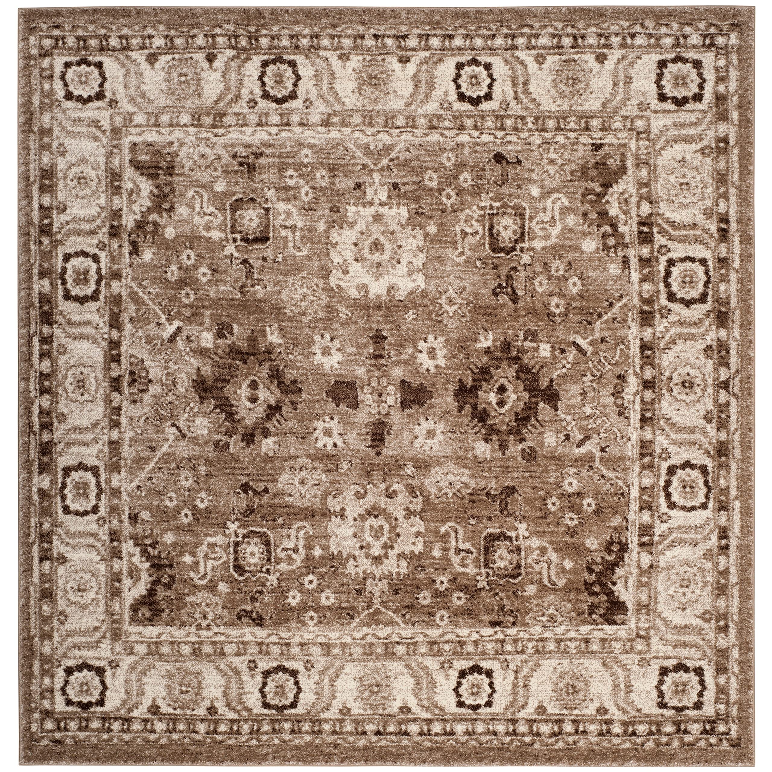 SAFAVIEH Vintage Hamadan Collection 3 Square Taupe VTH214T Oriental Traditional Persian Non-Shedding Living Room Bedroom Accent