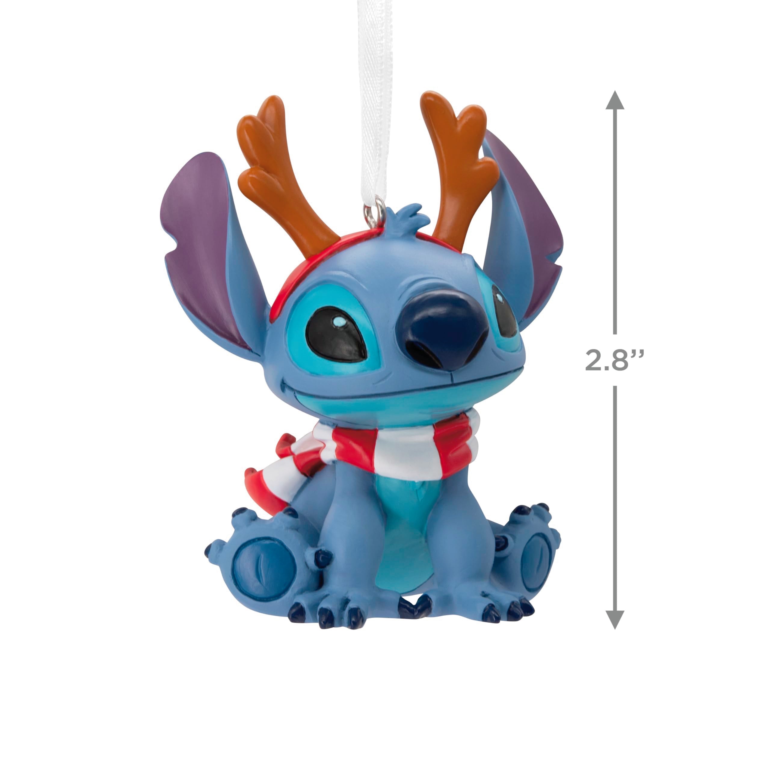 Hallmark Disney Lilo & Stitch Ornament - Reindeer Stitch - Resin - 2024 Variant - Model 3HCM3412