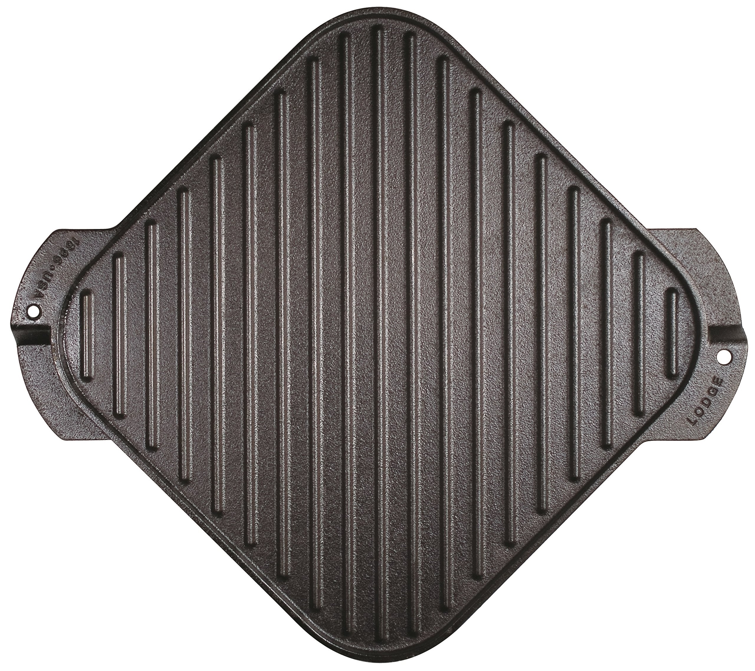 Lodge Lsrg3 Cast Iron Single-Burner Reversible Grill/Griddle, 10.5-Inch
