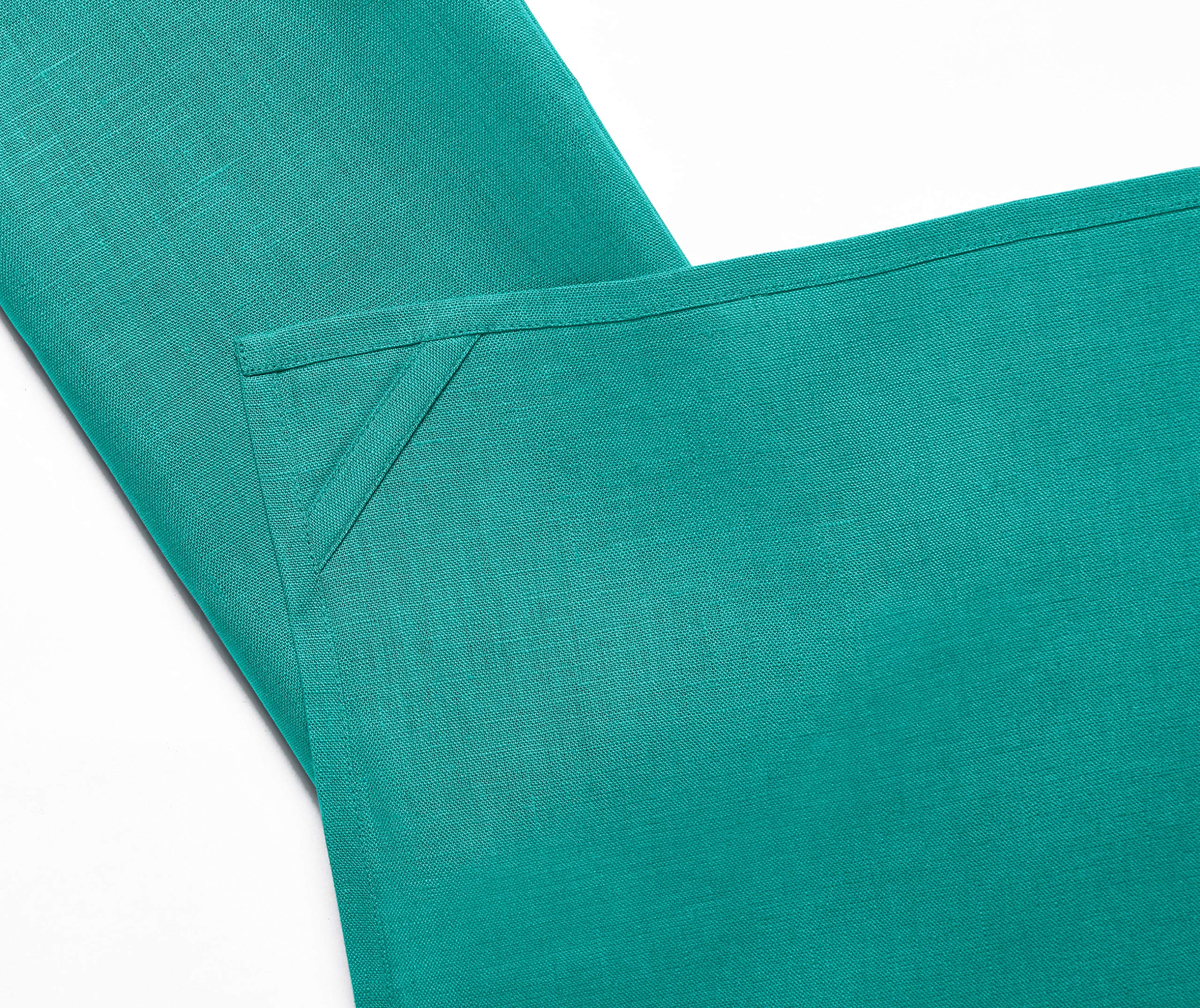 Solino Home Linen Kitchen Towels Set Of 2 - Teal 17 X 26 Inch - 100% Pure Linen Kitchen/Tea Towels - Machine Washable And Handcr