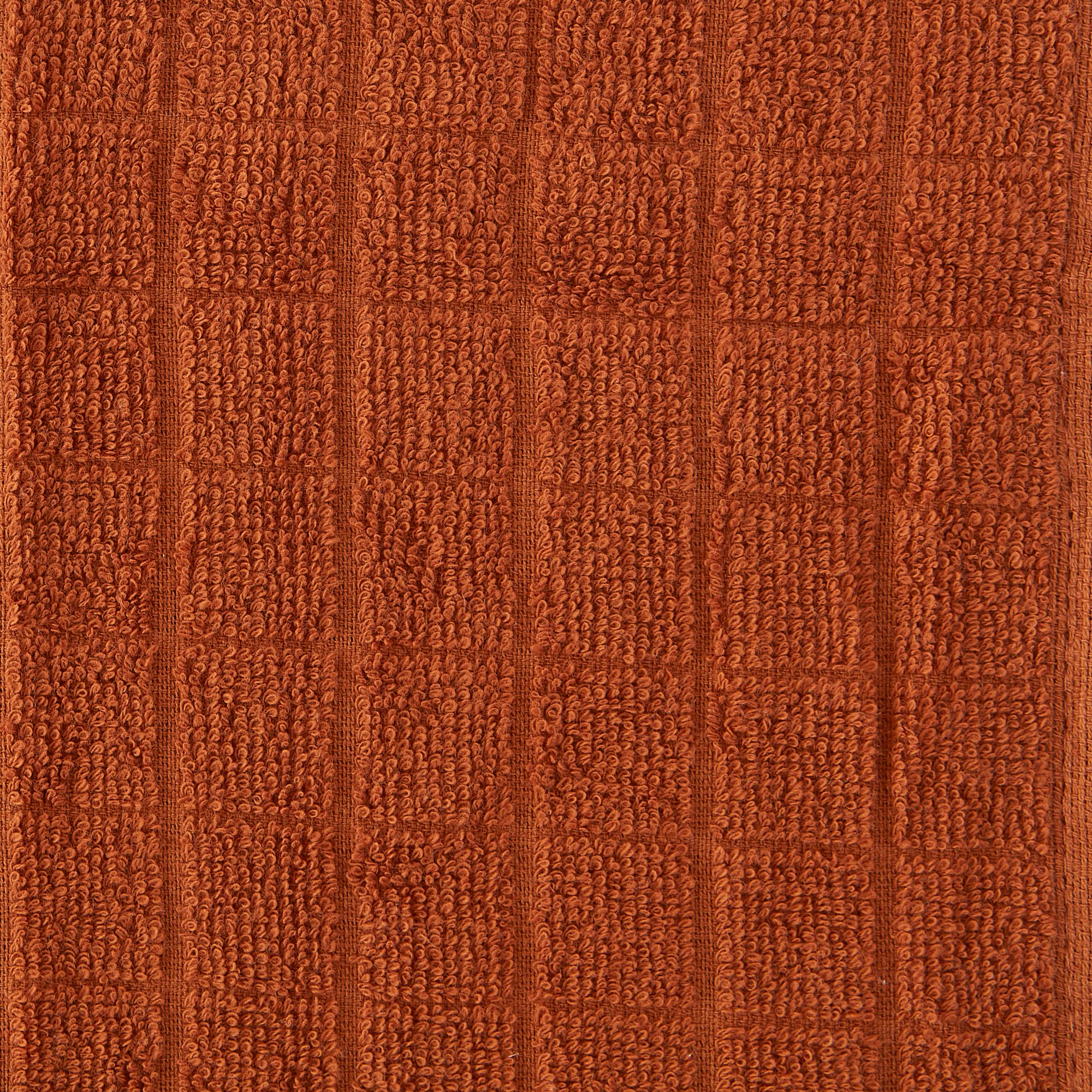DII Basic Terry Collection Solid Windowpane Dishcloth Set  12x12  Cinnamon  6 Count
