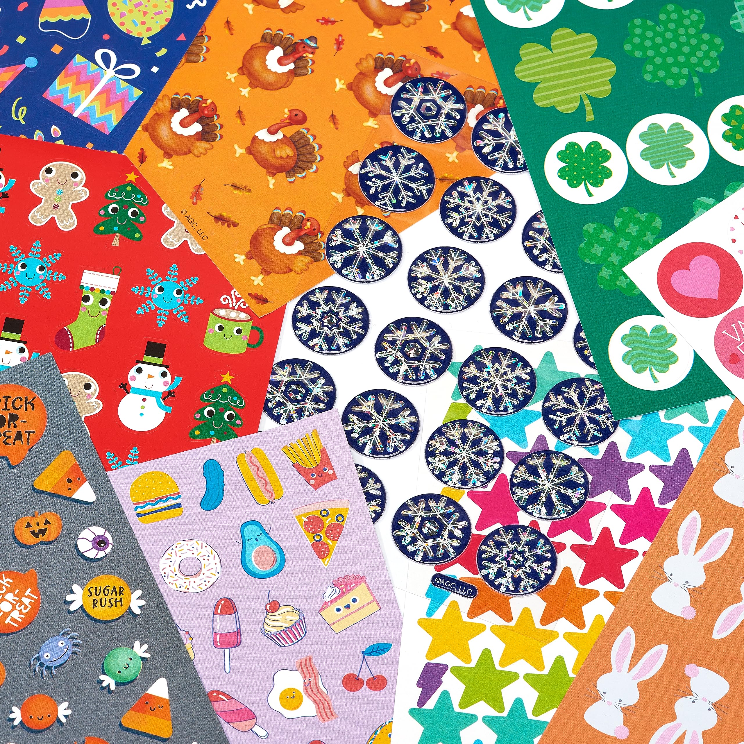 American Greetings 570-Count Assorted Holiday Stickers For Halloween, Thanksgiving, Christmas, Birthdays And More