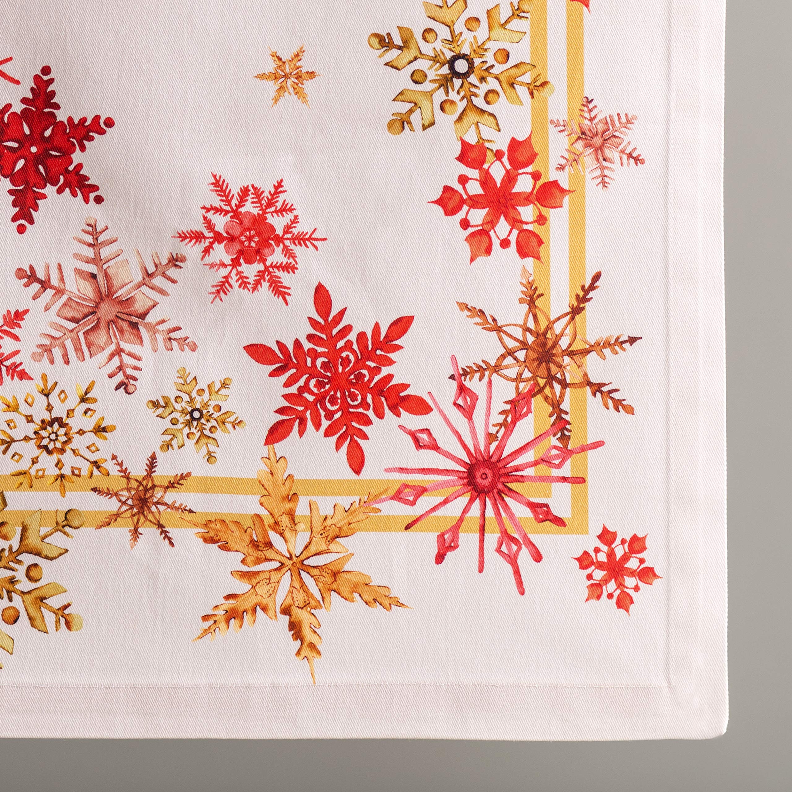 Maison D' Hermine Tablerunner 100% Cotton 14.50Inch X 90Inch Decorative Table Runner, Dining, Holidays, Buffet, Crystal Star (Si
