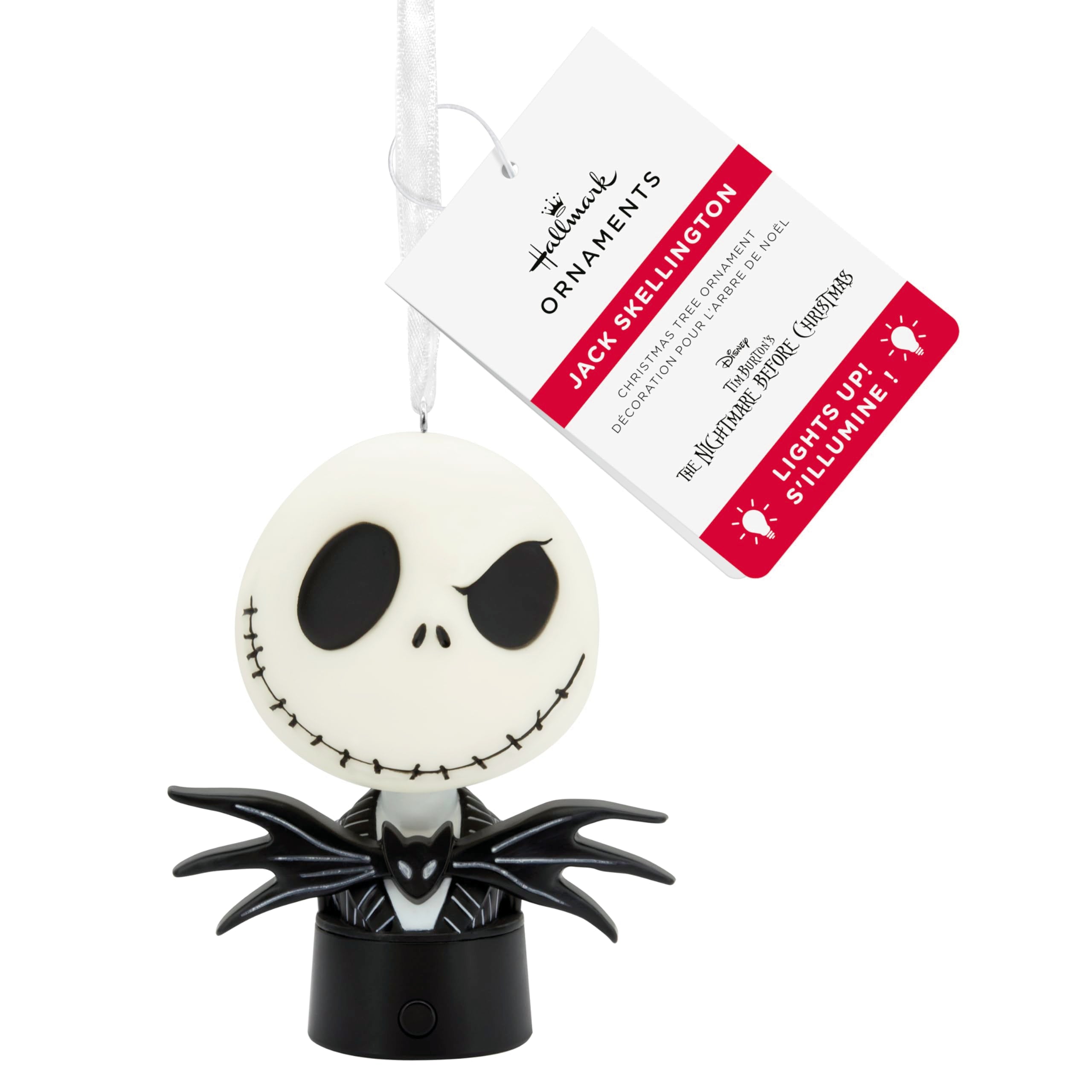 Hallmark Disney Tim Burton s The Nightmare Before Christmas Jack and Sally Christmas Ornament with Light