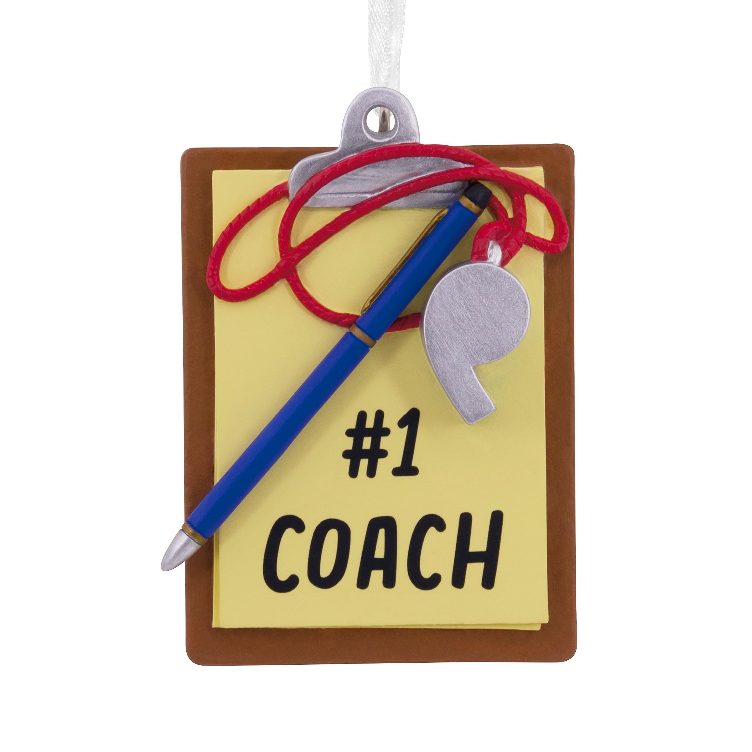 Hallmark #1 Coach Clipboard Christmas Ornament