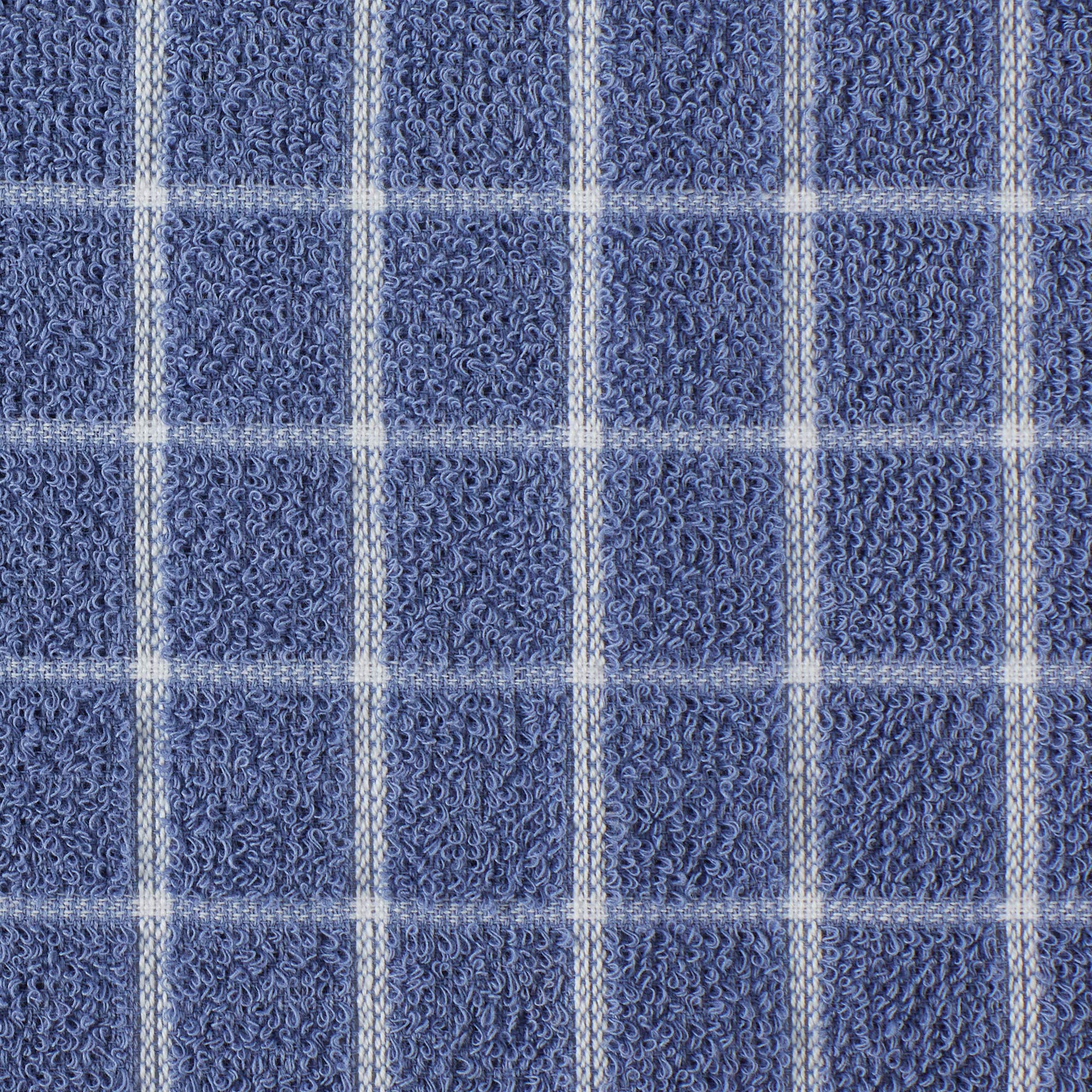Dii Basic Terry Collection Windowpane Dishcloth Set, 12X12, Stonewash Blue, 6 Piece