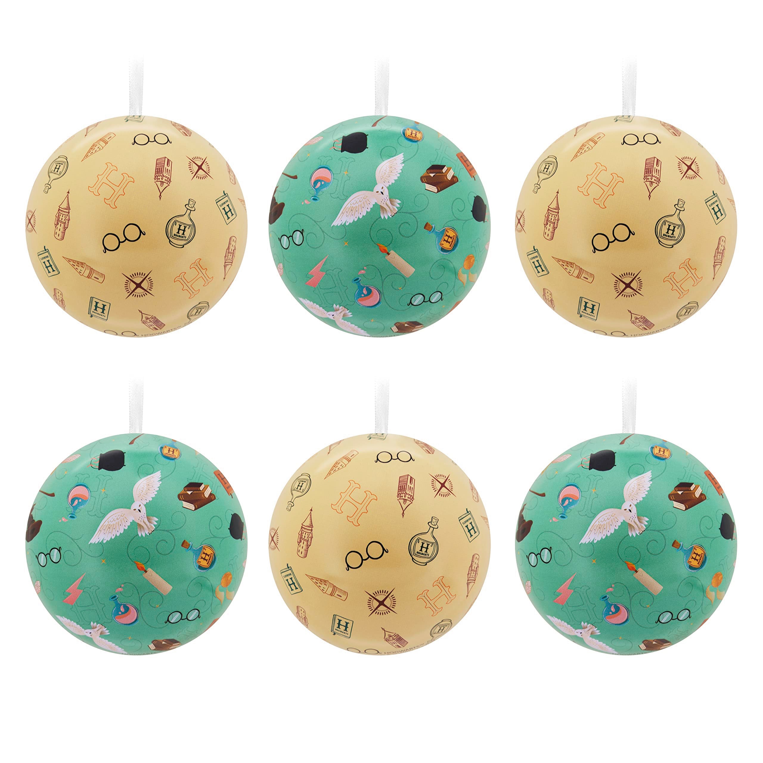 Hallmark Harry Potter Christmas Ornaments, Tin Ball, Set of 12