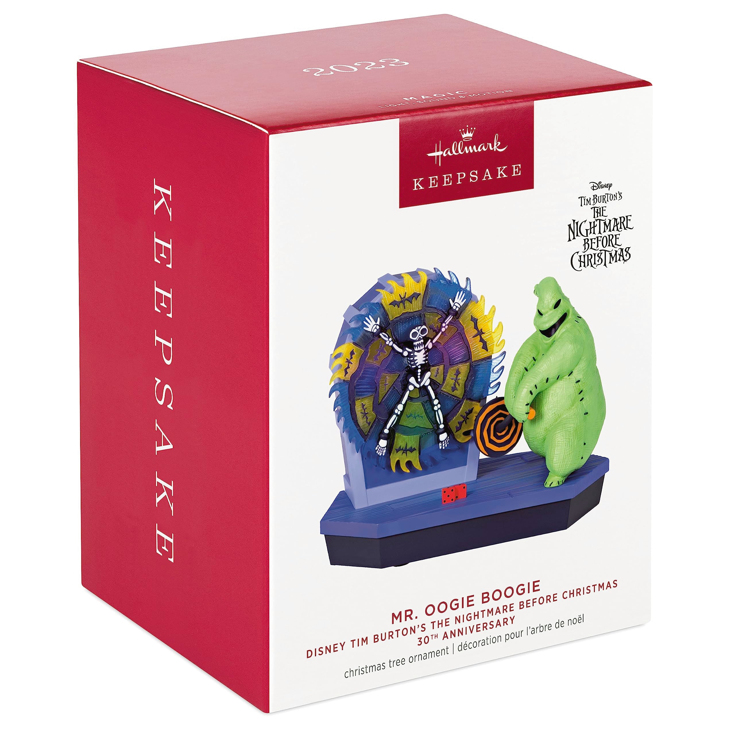 Hallmark Keepsake Christmas Ornament 2023, Disney Tim Burton s The Nightmare Before Christmas 30th Anniversary Mr. Oogie Boogie