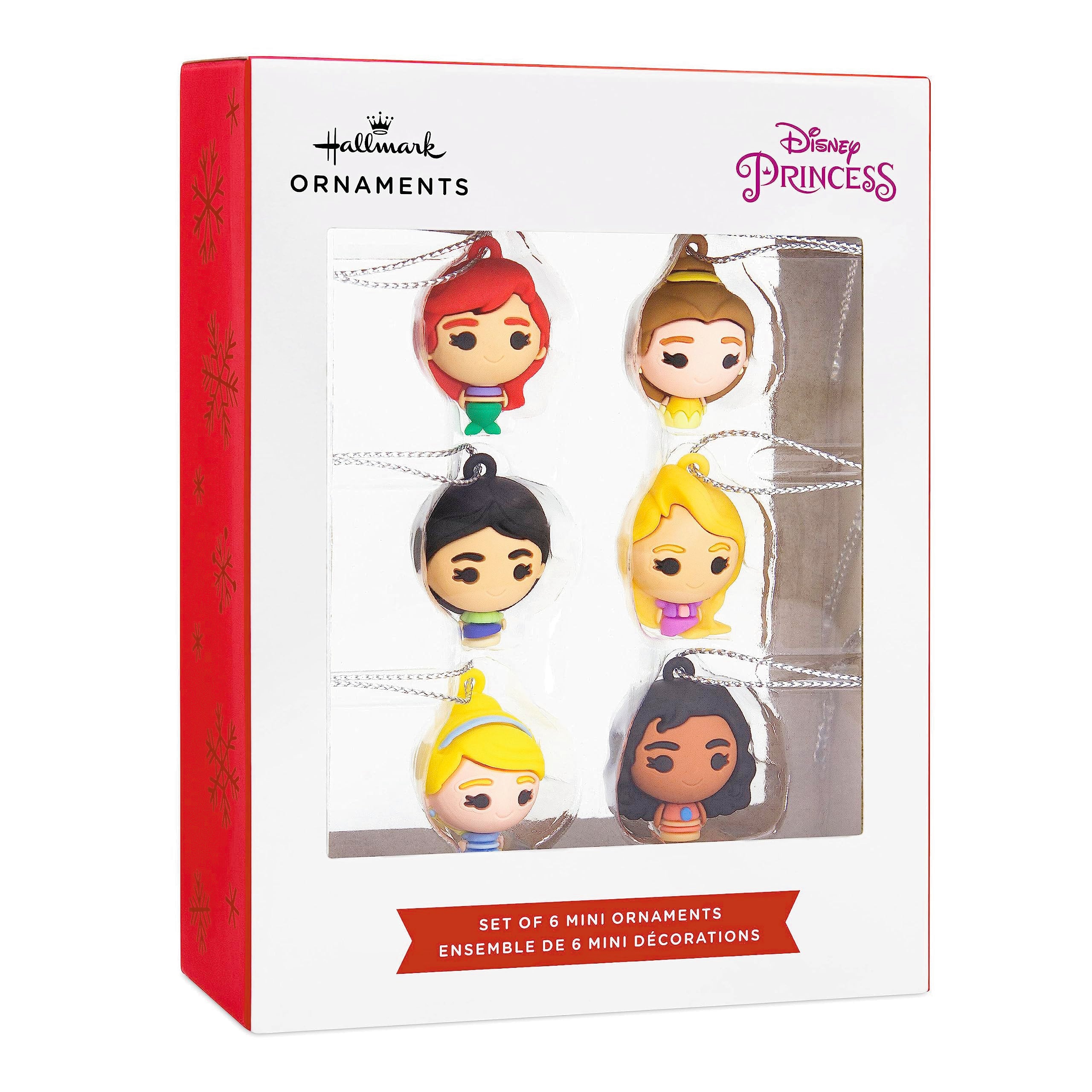 Hallmark Disney Princess Miniature Christmas Ornaments, Set of 6