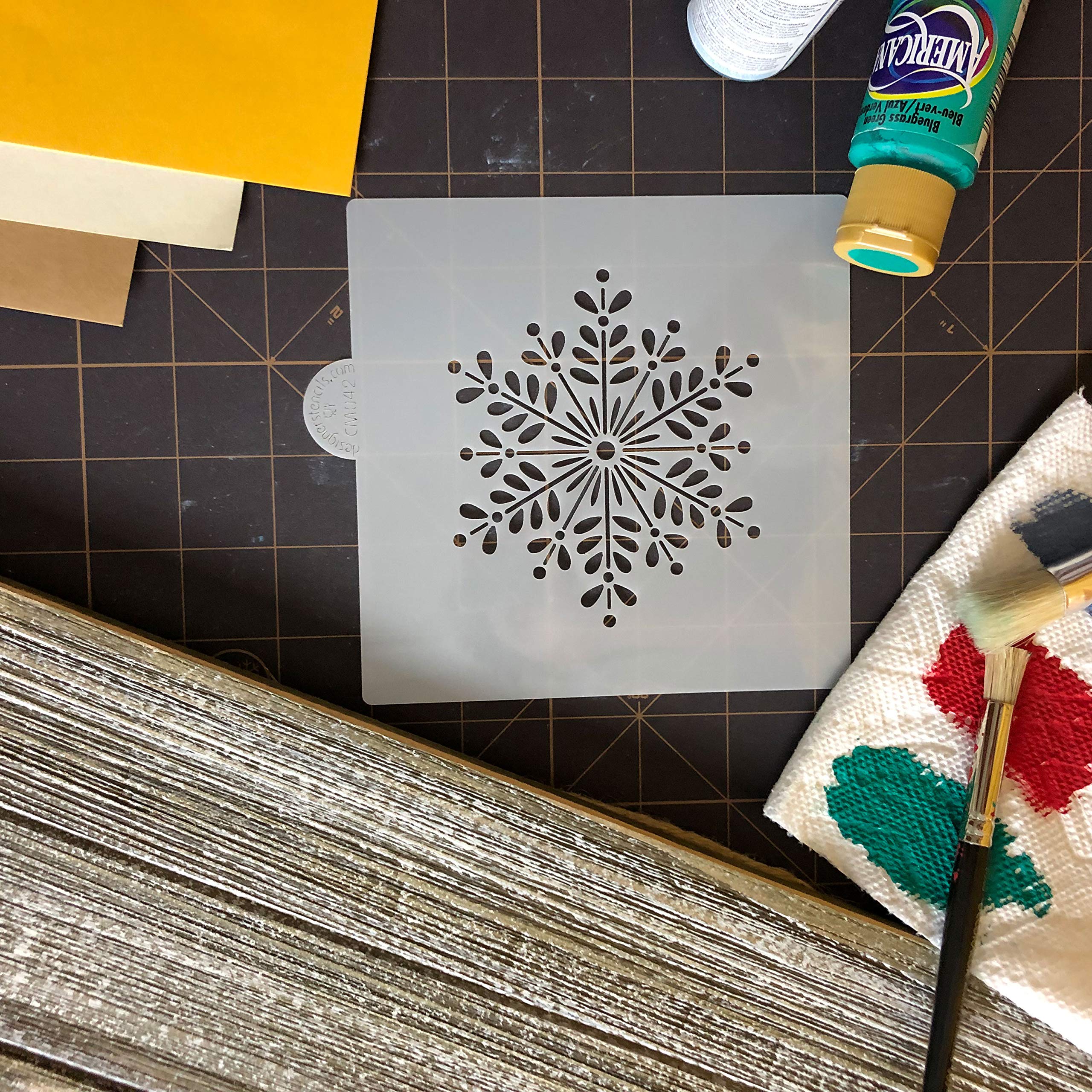 Retro Snowflake Cookie And Craft Stencil By Designer Stencils