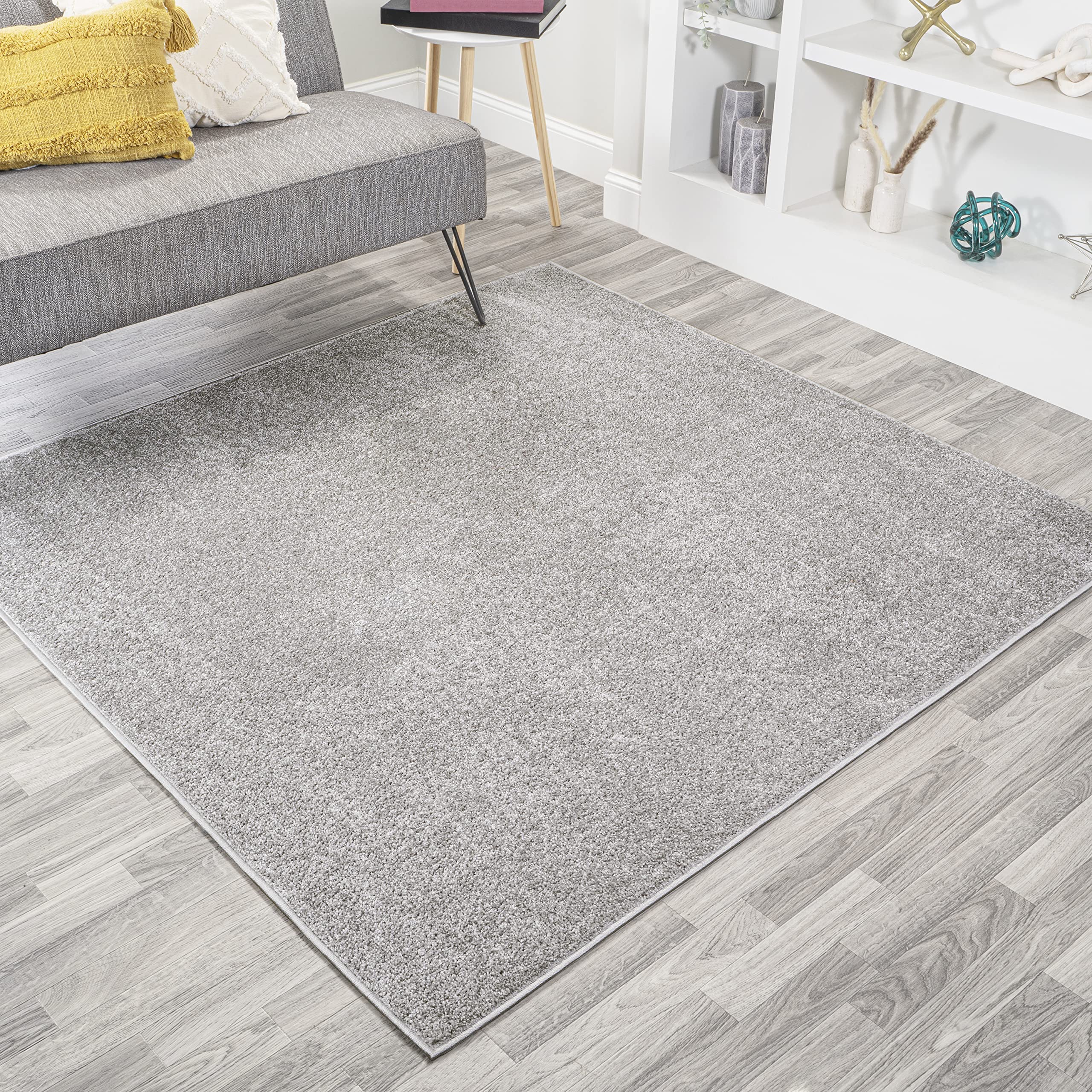 JONATHAN Y SEU100K-6SQ Haze Solid Low-Pile Indoor Area Rug, Coastal, Bohemian, Minimalist, Classic, Casual for Bedroom,Kitchen,L