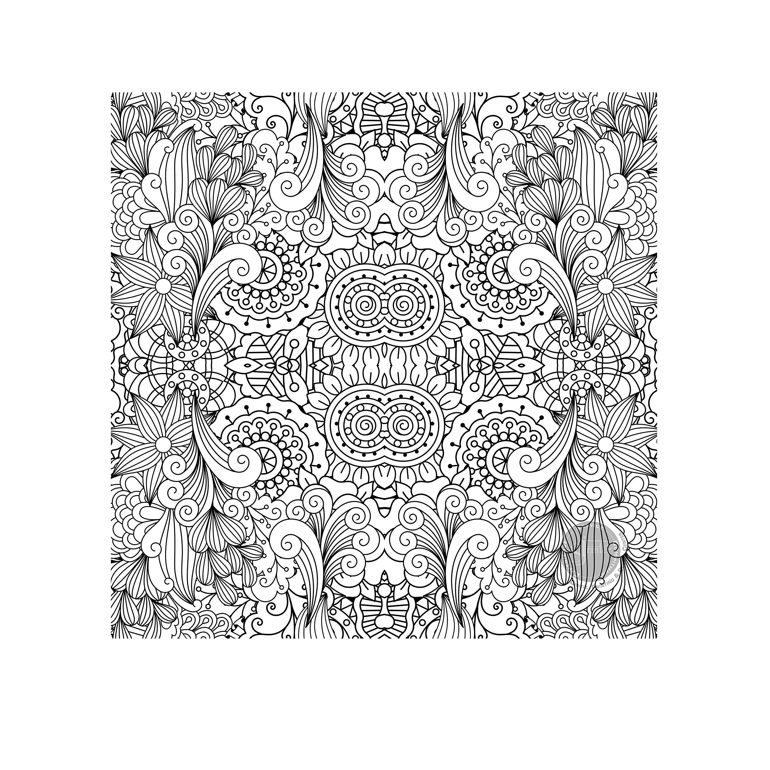 Sjprinter Giant Coloring Poster For Kids And Adults - Great For Care Facilities, Schools, Group And Family Activities (Square Fl