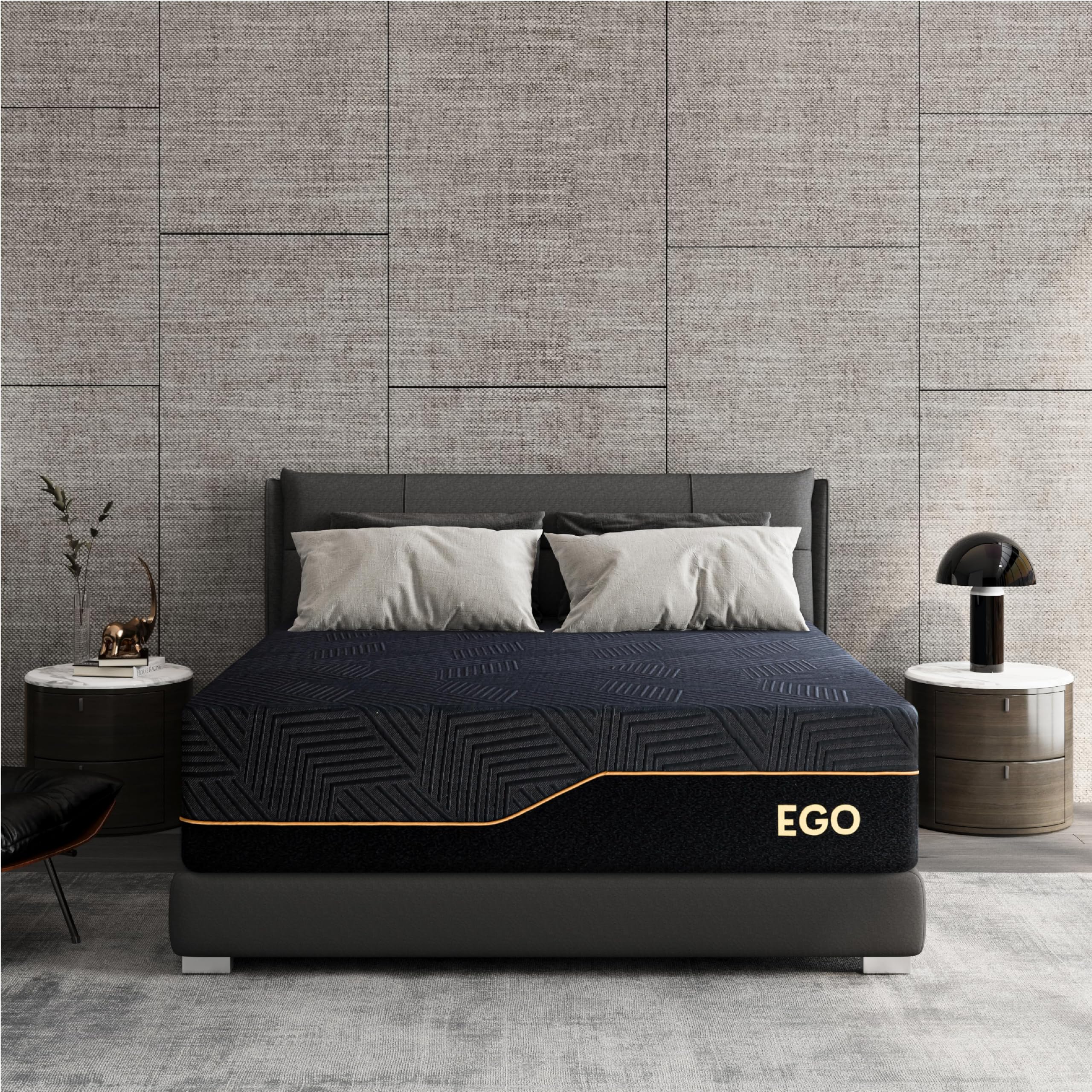 Dyonery Queen 14 Inch Memory Foam Mattress In A Box, Cooling Knit Fabric Cover, Copper-Gel Memory Foam, Made In Usa, Certipur-Us