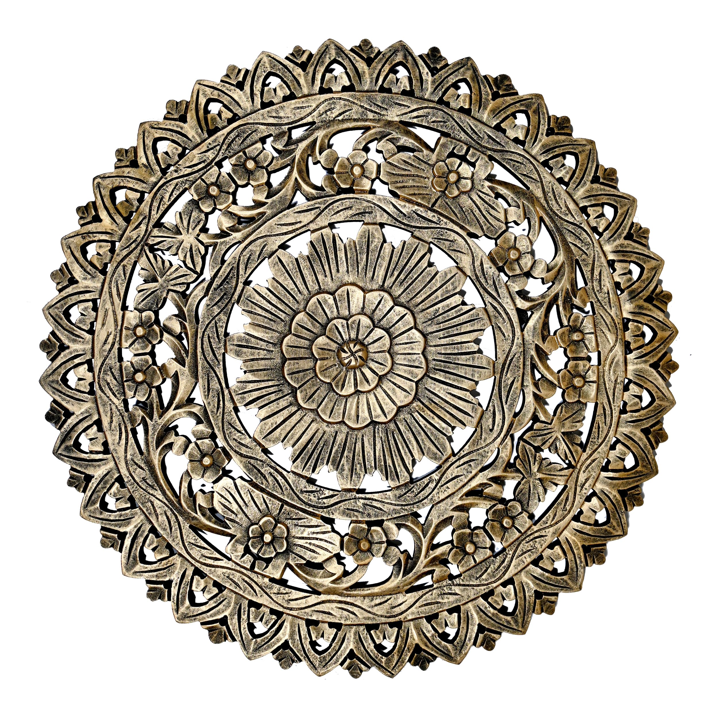 Raj Decors Mdf Wall Decoration Panel, Wall Decoration Hanging Wood Carving Wall Decor For Living Room, Bedroom, Hallway, Office,