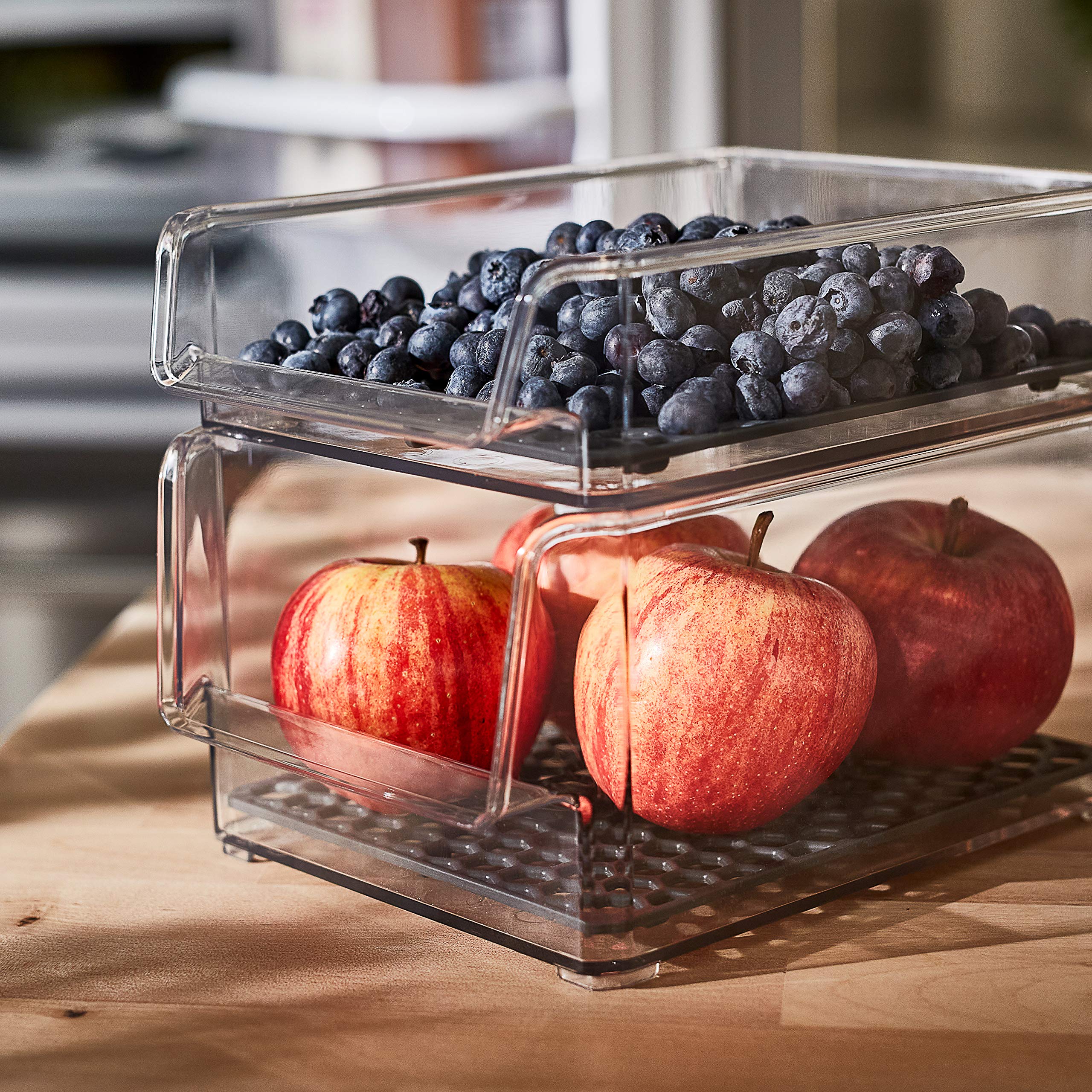 Spectrum Diversified Hexa In-Fridge Large Refrigerator Bin For Storage And Organization Of Fruit Vegetables Produce And More, 15