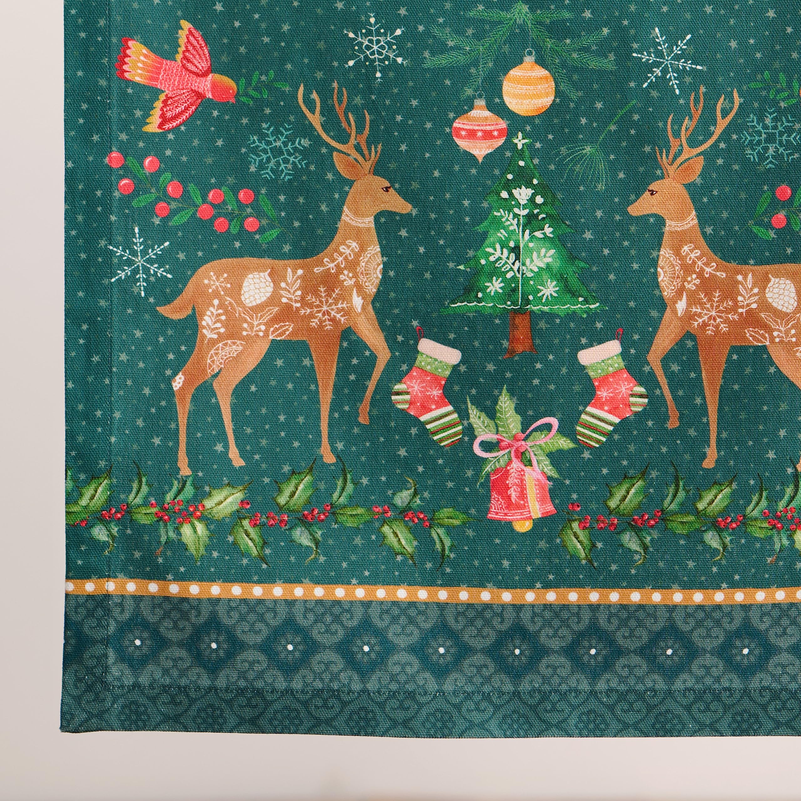 Maison d Hermine Table Runner 100% Cotton Single Layer Table Runners 108 inches Long Decorative for Home Kitchen Dining Party B