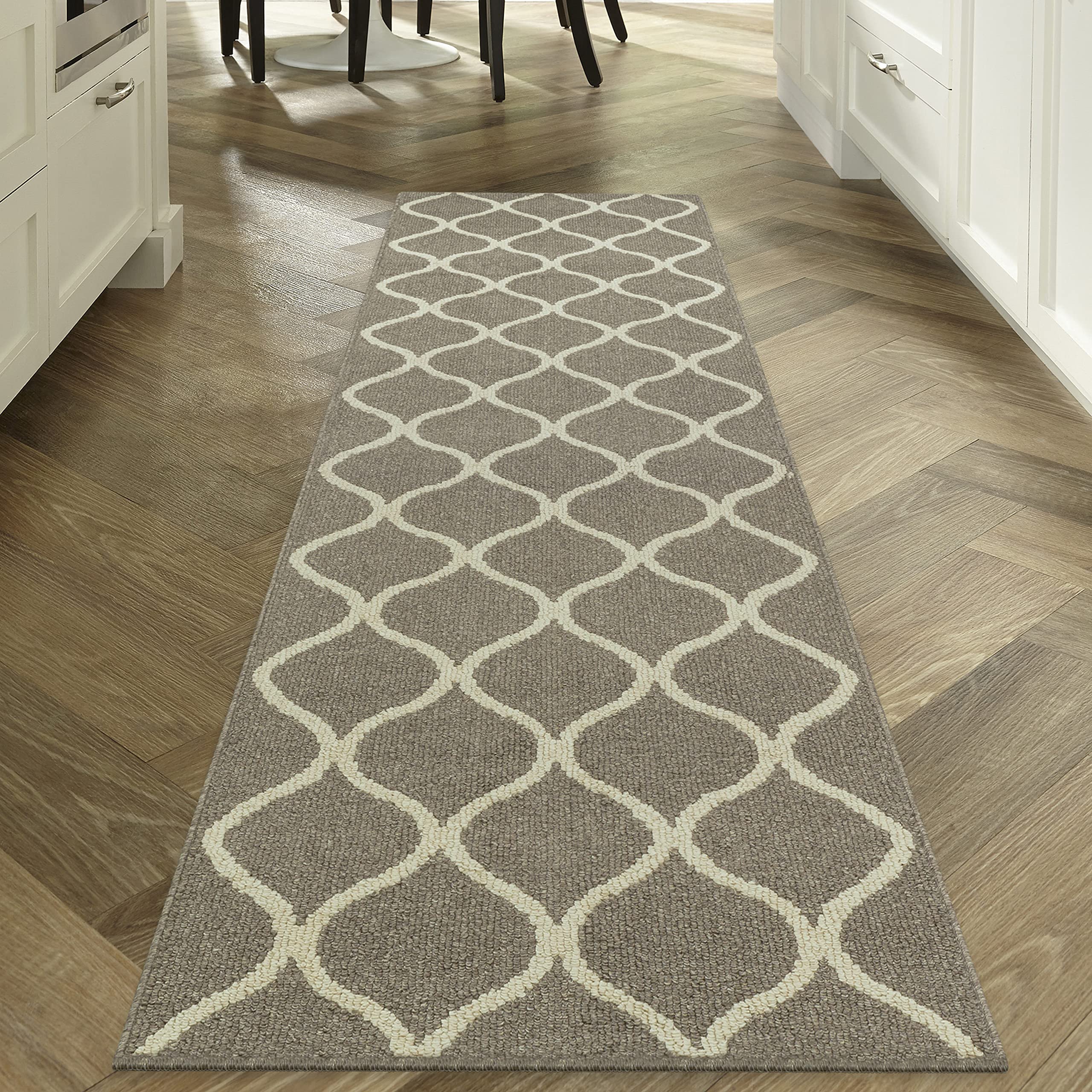 Maples Rugs Rebecca Contemporary Runner Rug Non Slip Hallway Entry Carpet [Made in USA], 26 x 10, Koala