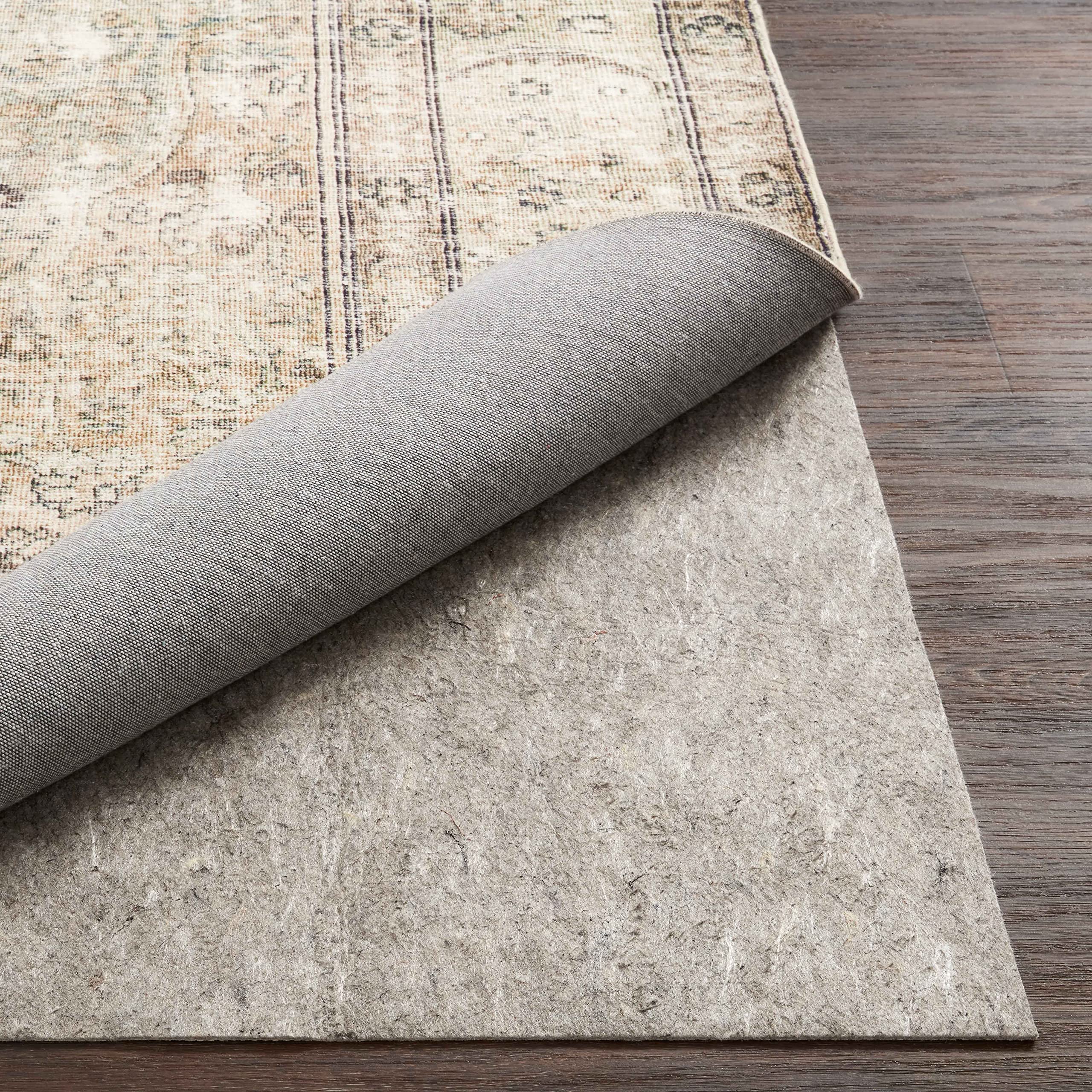 Loloi Loloi-Grip Rug Pad, FPAD2 Grey, 5-0 x 8-0, .13 Thick, Gray, 1/4 inch, Reversible, Soft, Cushion, Low Profile, Hardwood, 